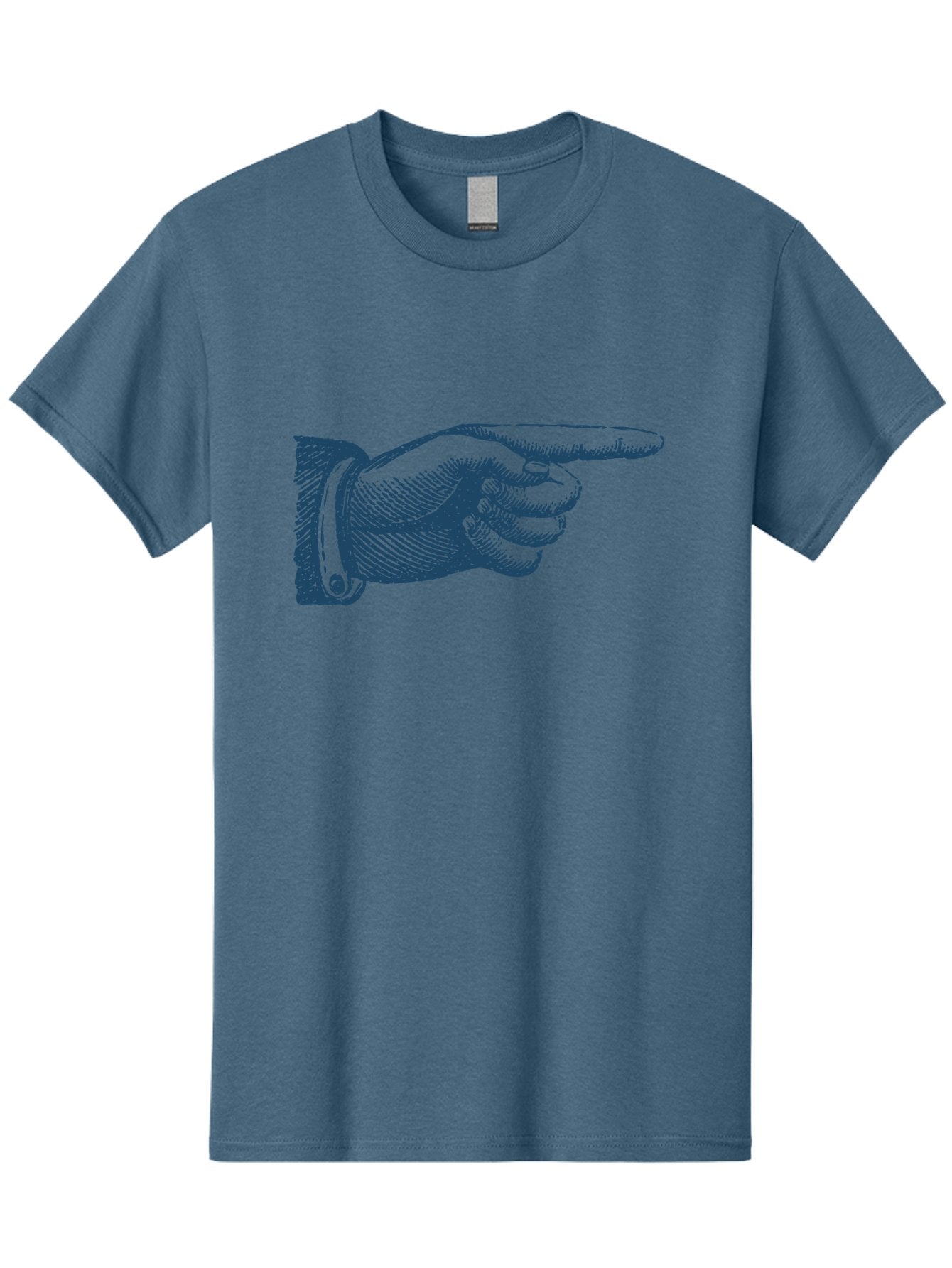 Pointing Finger Men'S Graphic Tee, 100% Cotton, Comfortable Casual Summer Wear, Machine Washable, Hand Pointing, Finger Pointing, Direction Indicator, Gesture, Illustration, Hand Gesture, Pointing Finger, Direction Sign Aae584 15