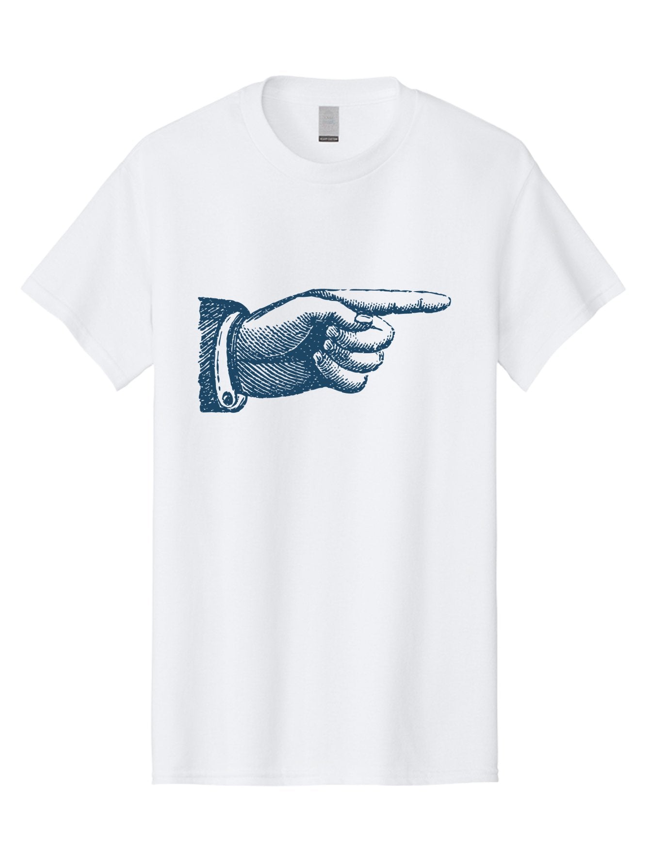Pointing Finger Men'S Graphic Tee, 100% Cotton, Comfortable Casual Summer Wear, Machine Washable, Hand Pointing, Finger Pointing, Direction Indicator, Gesture, Illustration, Hand Gesture, Pointing Finger, Direction Sign Aae584 3