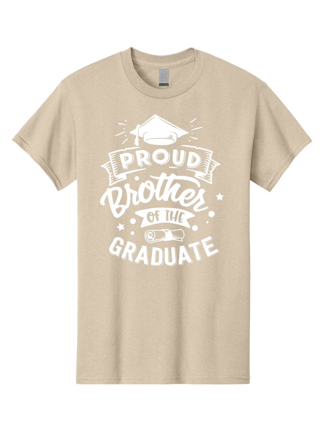 Proud Brother Of The Graduate - White Men'S Graphic Tee, 100% Cotton, Comfortable Casual Summer Wear, Machine Washable, Proud Brother, Graduate Design, Graduation Gift, Sibling Pride, Graduation Celebration, Family Achievement Aae591 12