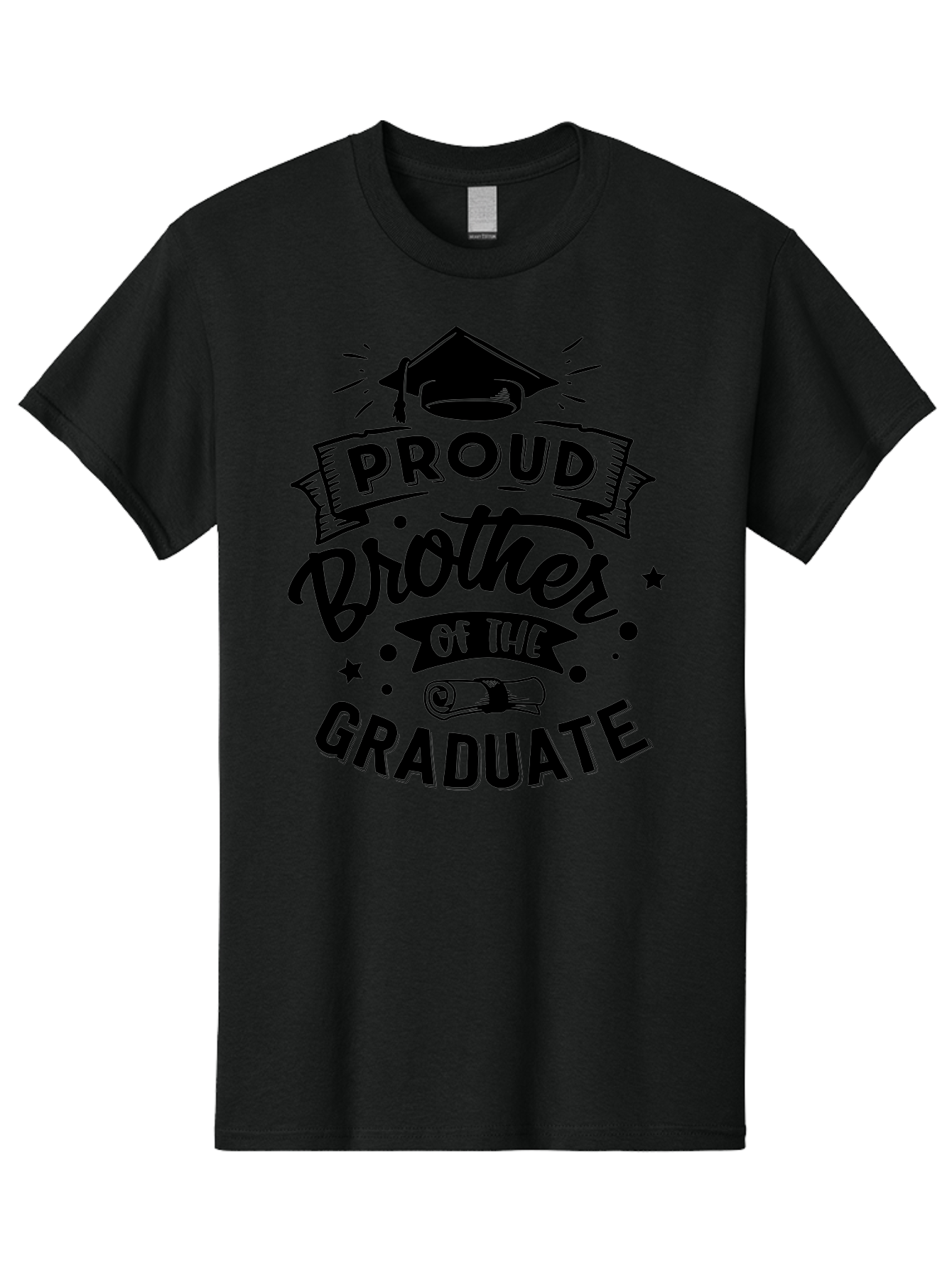 Proud Brother Of The Graduate Men'S Graphic Tee, 100% Cotton, Comfortable Casual Summer Wear, Machine Washable, Proud Brother, Graduate Design, Graduation Day, Proud Family, Sibling Love, Education Achievement, Graduate Sibling, Family Pride, Aae592 9