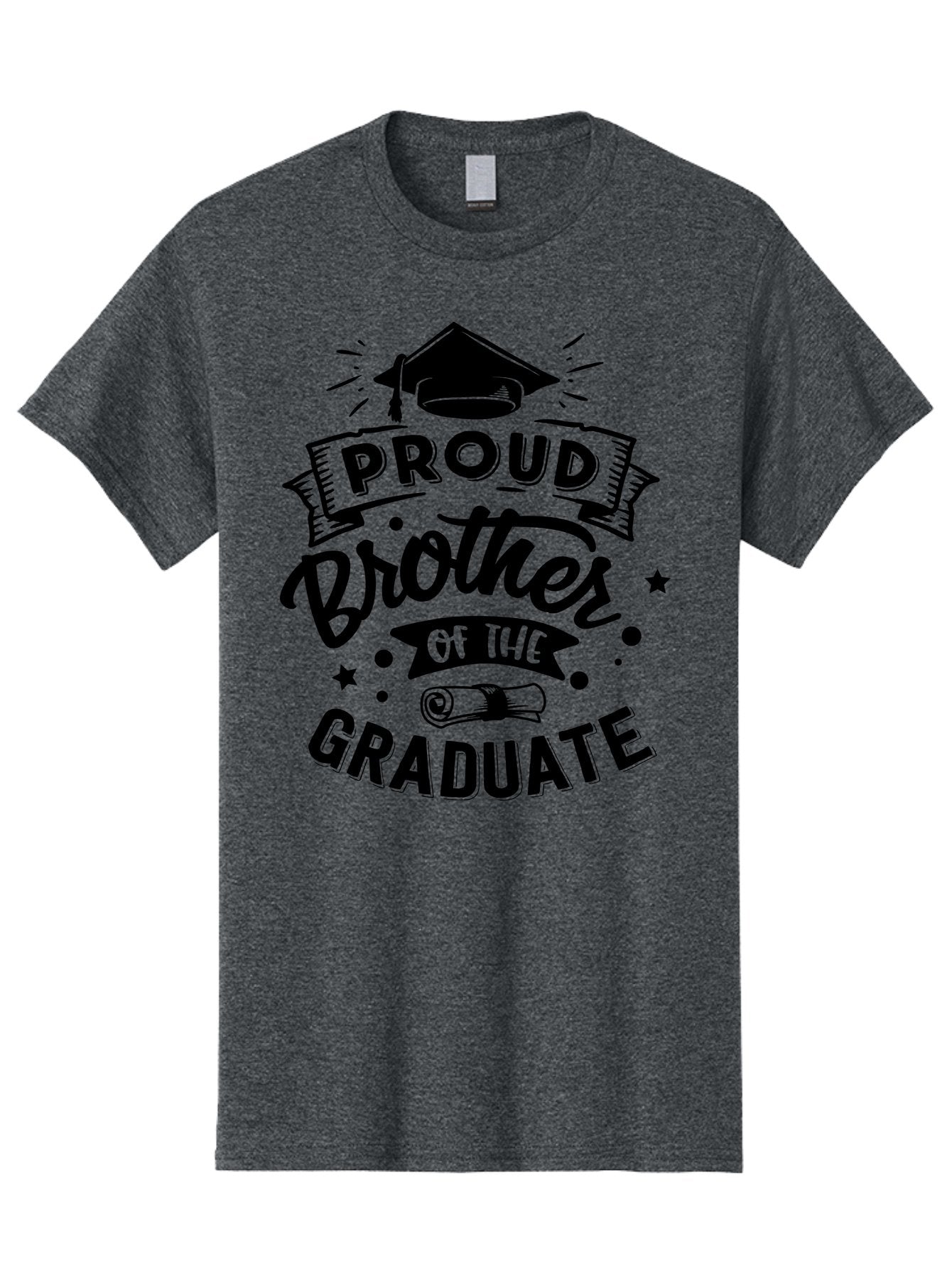 Proud Brother Of The Graduate Men'S Graphic Tee, 100% Cotton, Comfortable Casual Summer Wear, Machine Washable, Proud Brother, Graduate Design, Graduation Day, Proud Family, Sibling Love, Education Achievement, Graduate Sibling, Family Pride, Aae592 6
