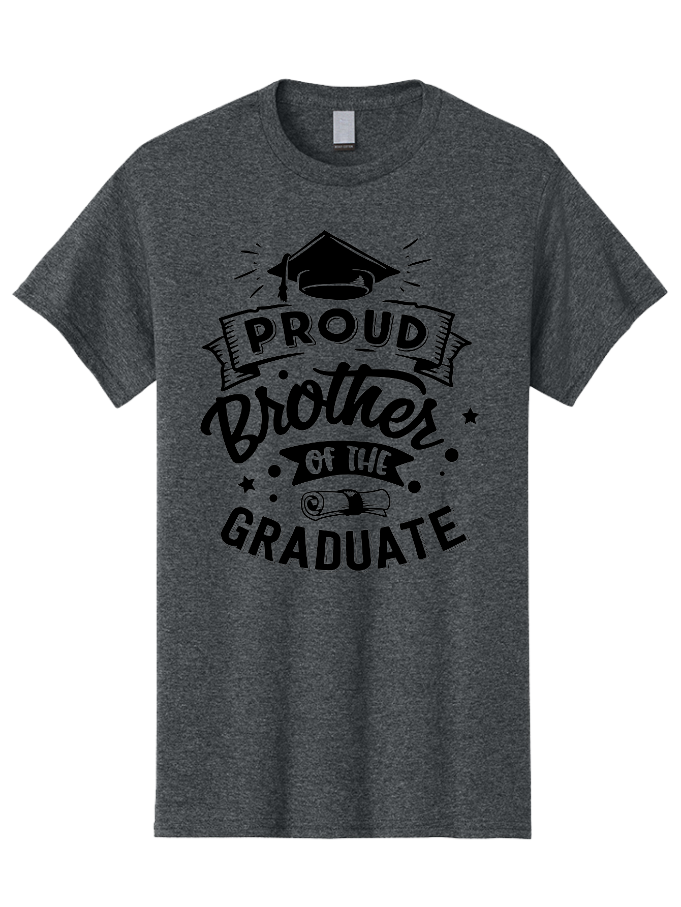Proud Brother Of The Graduate Men'S Graphic Tee, 100% Cotton, Comfortable Casual Summer Wear, Machine Washable, Proud Brother, Graduate Design, Graduation Day, Proud Family, Sibling Love, Education Achievement, Graduate Sibling, Family Pride, Aae592 11
