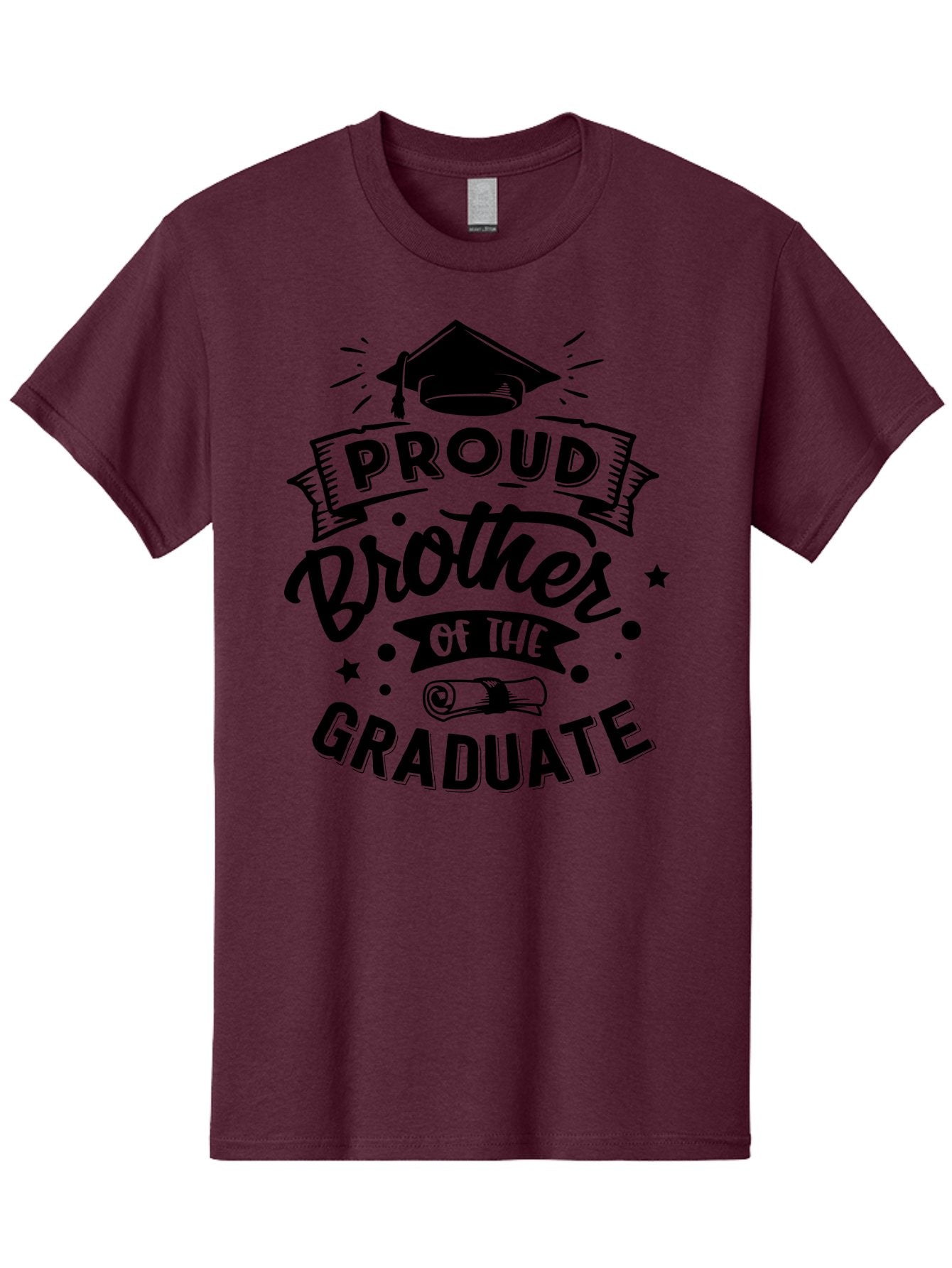Proud Brother Of The Graduate Men'S Graphic Tee, 100% Cotton, Comfortable Casual Summer Wear, Machine Washable, Proud Brother, Graduate Design, Graduation Day, Proud Family, Sibling Love, Education Achievement, Graduate Sibling, Family Pride, Aae592 10