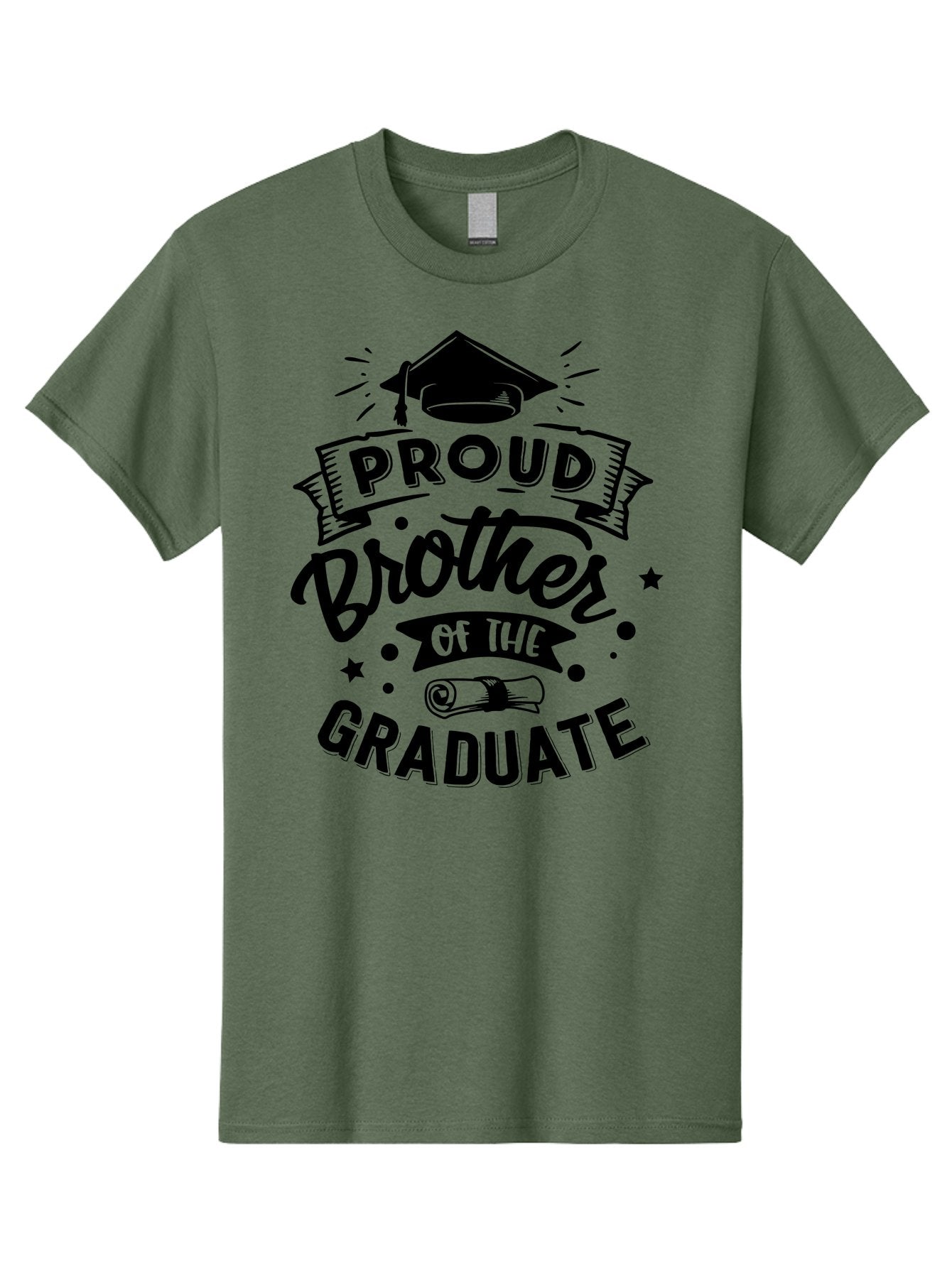 Proud Brother Of The Graduate Men'S Graphic Tee, 100% Cotton, Comfortable Casual Summer Wear, Machine Washable, Proud Brother, Graduate Design, Graduation Day, Proud Family, Sibling Love, Education Achievement, Graduate Sibling, Family Pride, Aae592 13
