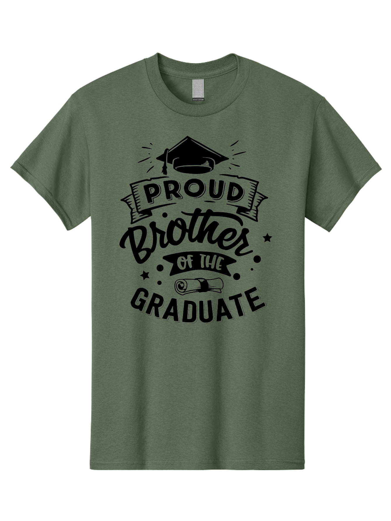 Proud Brother Of The Graduate Men'S Graphic Tee, 100% Cotton, Comfortable Casual Summer Wear, Machine Washable, Proud Brother, Graduate Design, Graduation Day, Proud Family, Sibling Love, Education Achievement, Graduate Sibling, Family Pride, Aae592 13