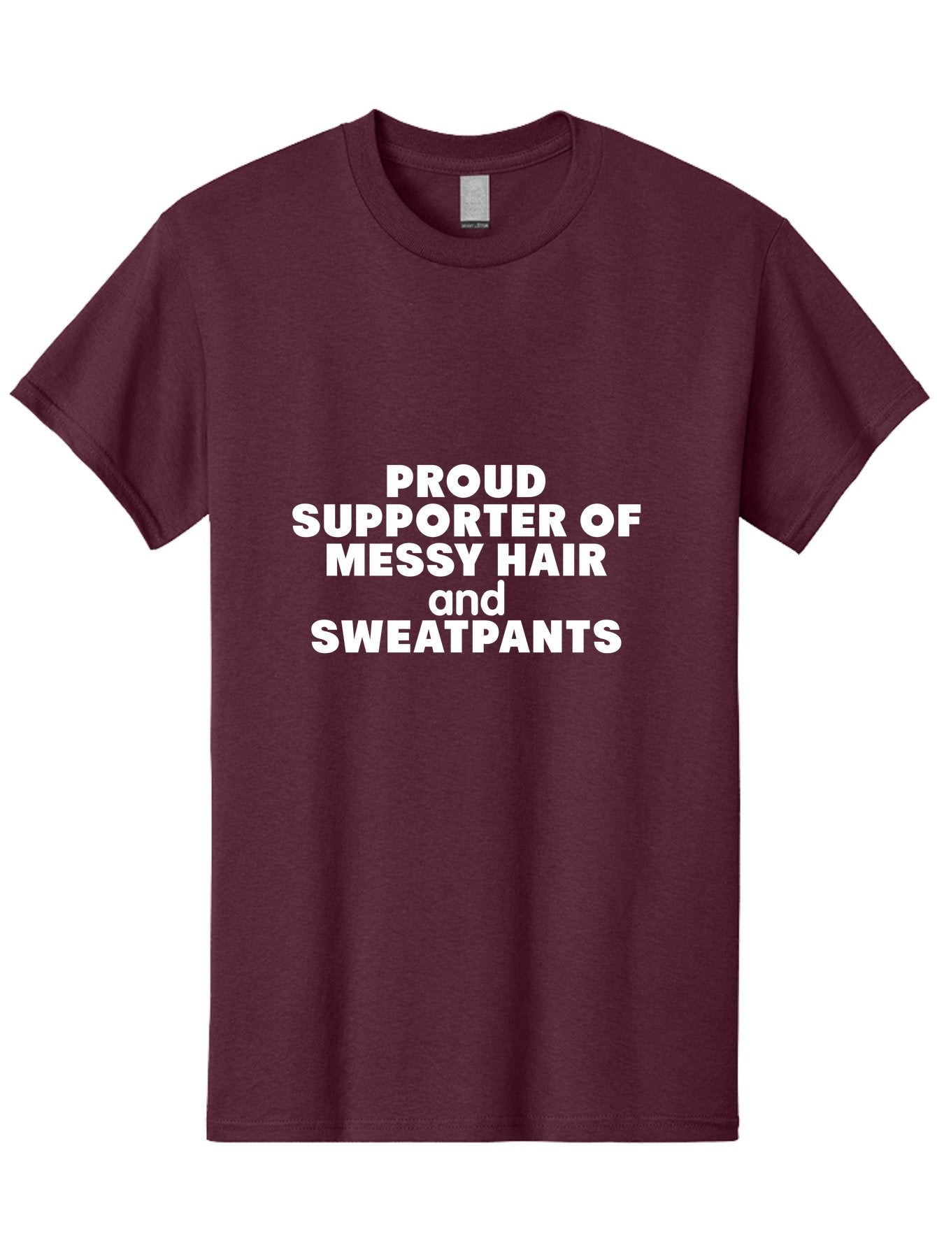 Proud Suportter Of Messy Men'S Graphic Tee, 100% Cotton, Comfortable Casual Summer Wear, Machine Washable, Messy Hair, Sweatpants, Casual Style, Relaxed Fashion, Comfort Clothing, Laid-Back Lifestyle, Humorous Expression, Confidence, Aae593 12
