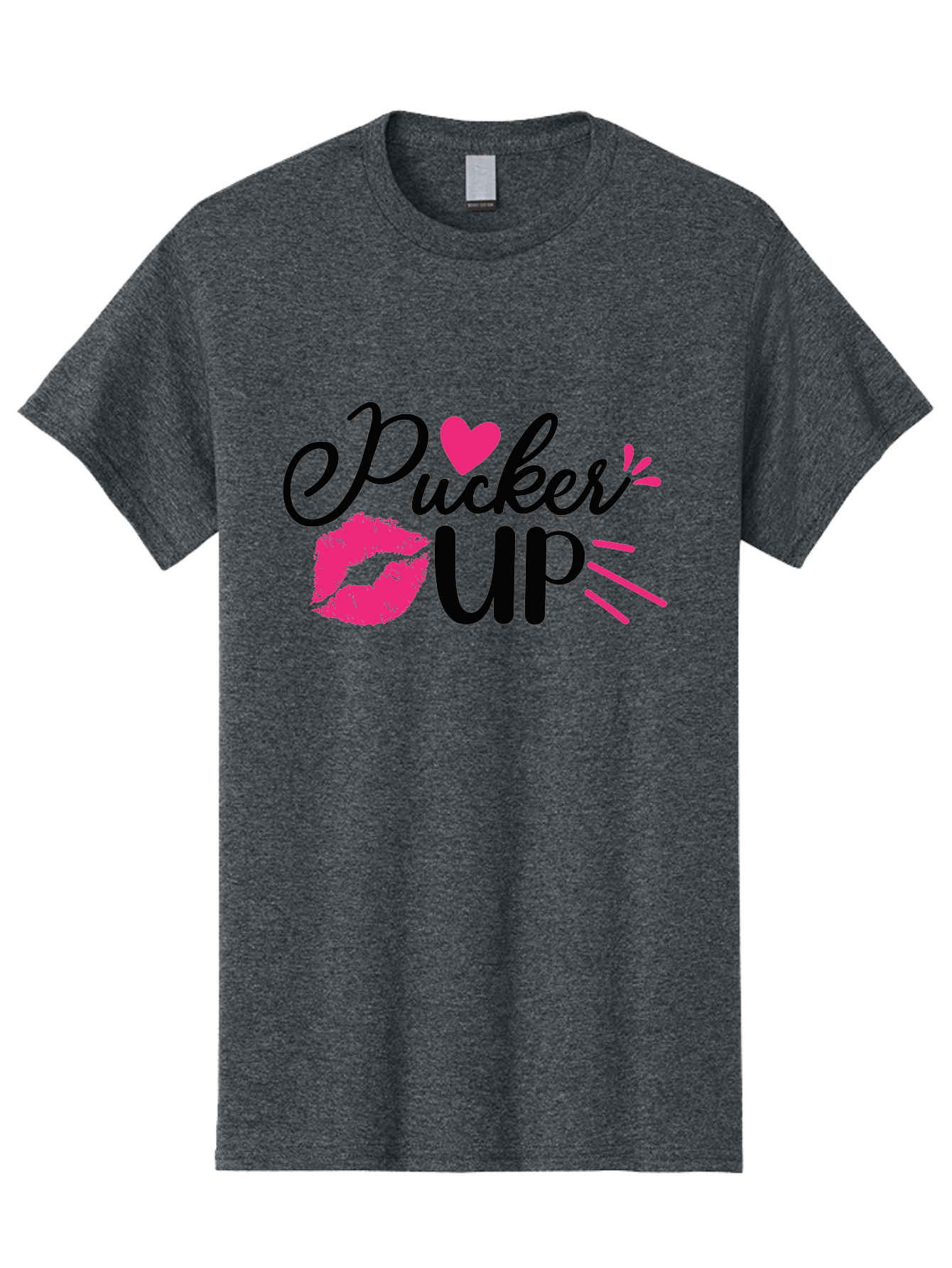 Pucker Up Men'S Graphic Tee, 100% Cotton, Comfortable Casual Summer Wear, Machine Washable, Pucker Up, Kiss Lips, Lipstick Kiss, Heart Shape, Love Symbol, Romantic Gesture, Playful Phrase, Bold Typography Aae596 27