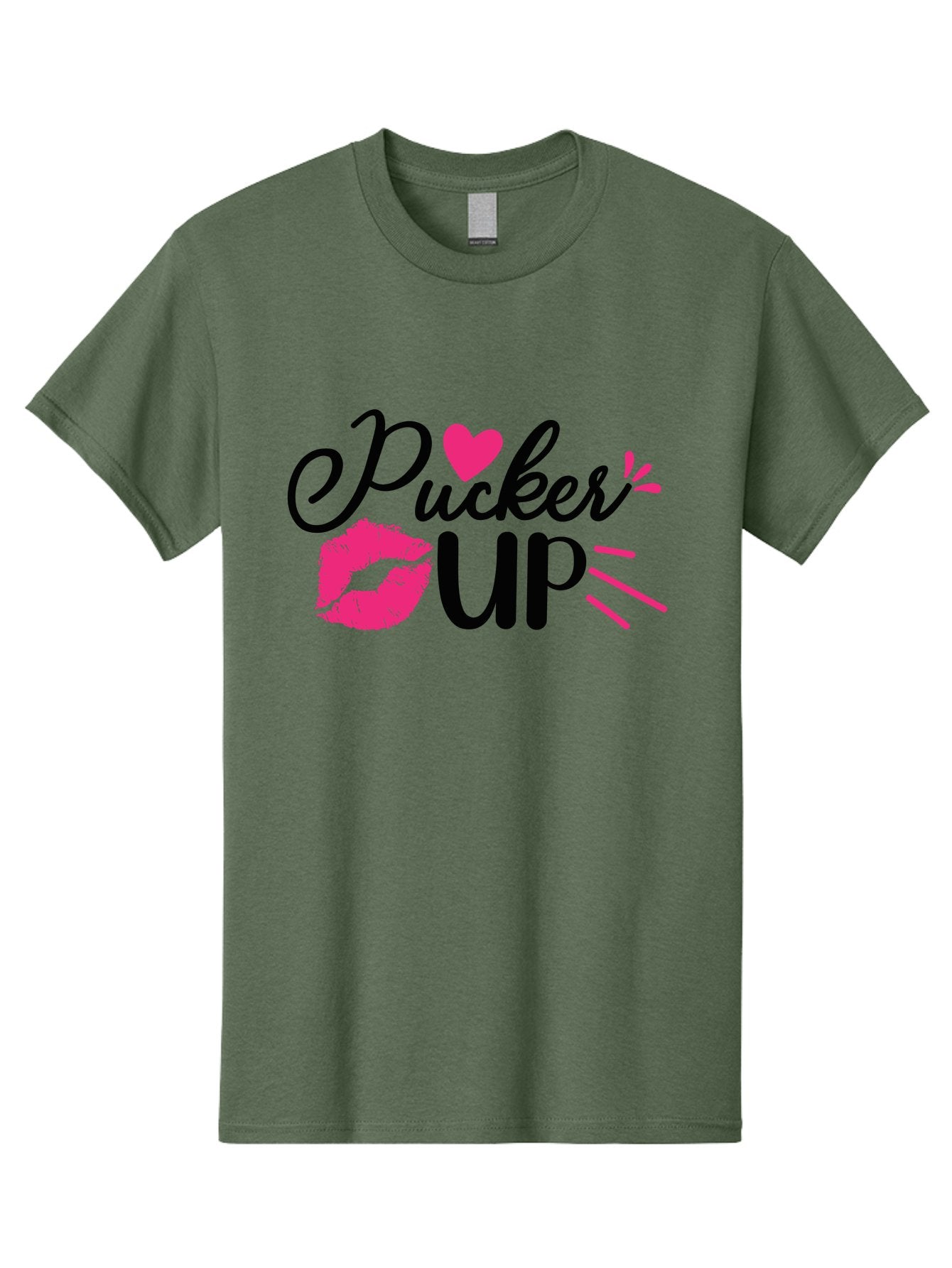 Pucker Up Men'S Graphic Tee, 100% Cotton, Comfortable Casual Summer Wear, Machine Washable, Pucker Up, Kiss Lips, Lipstick Kiss, Heart Shape, Love Symbol, Romantic Gesture, Playful Phrase, Bold Typography Aae596 15