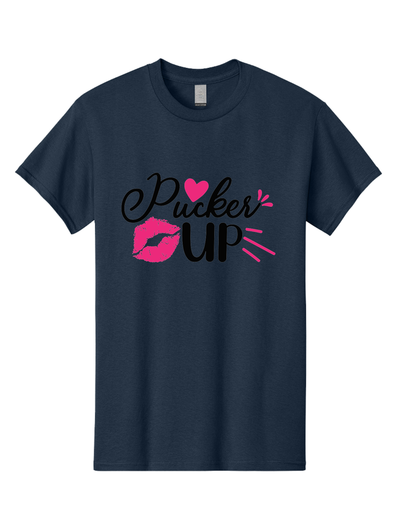 Pucker Up Men'S Graphic Tee, 100% Cotton, Comfortable Casual Summer Wear, Machine Washable, Pucker Up, Kiss Lips, Lipstick Kiss, Heart Shape, Love Symbol, Romantic Gesture, Playful Phrase, Bold Typography Aae596 17