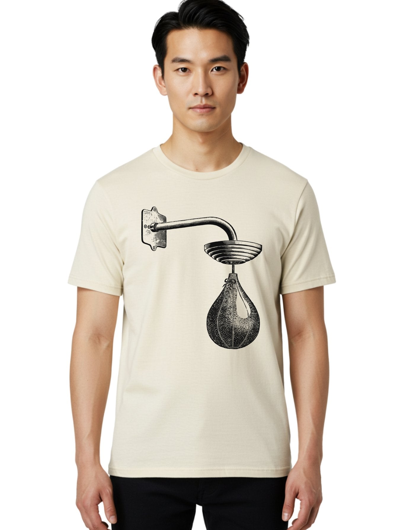 Punch Drills Men'S Graphic Tee, 100% Cotton, Comfortable Casual Summer Wear, Machine Washable, Punching Bag, Boxing Equipment, Punch Bag, Fitness Gear, Boxing Training, Workout Equipment, Punching Bag Illustration, Boxing Punching Bag Aae598 19