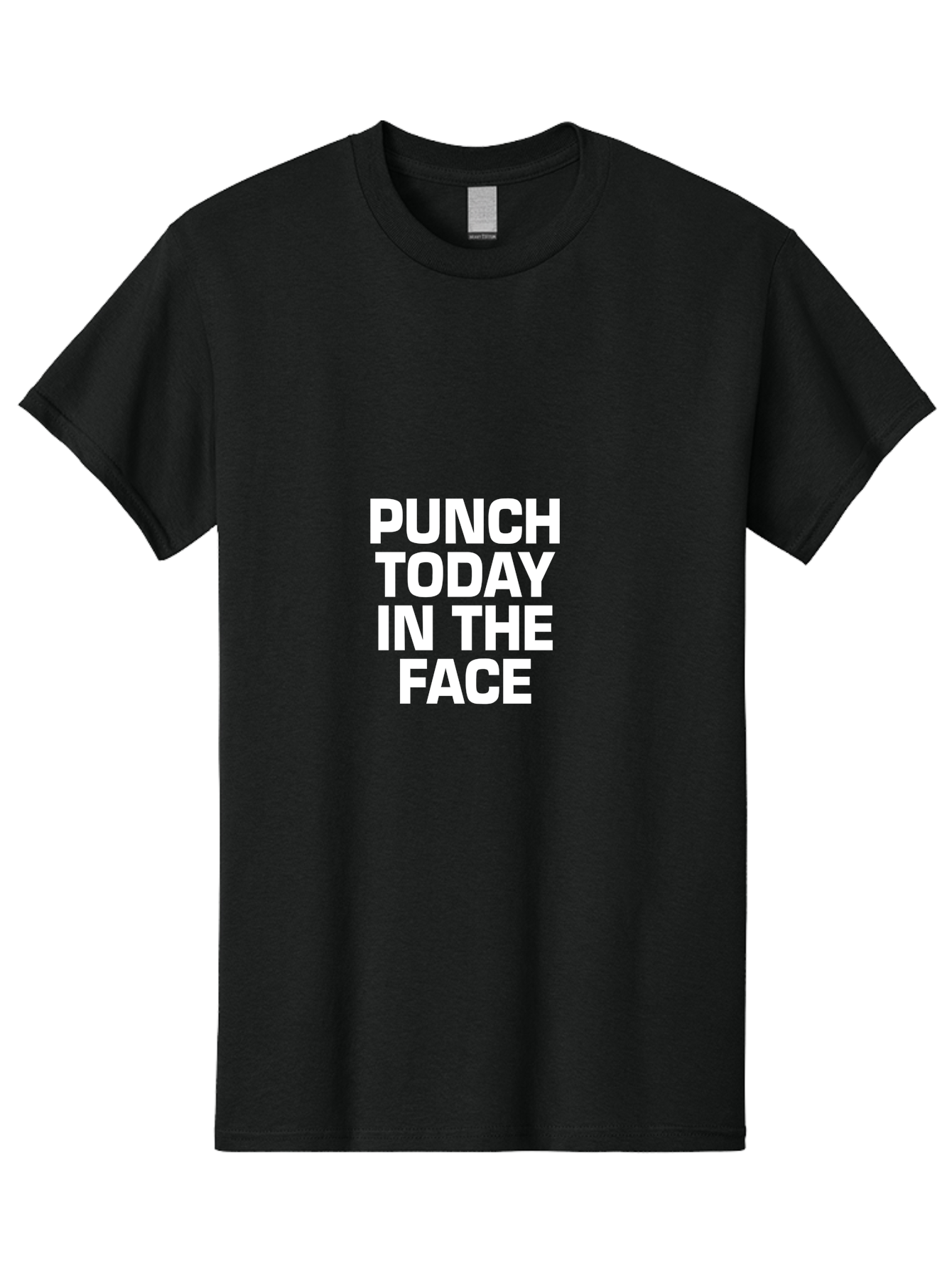 Punch Today In The Face Men'S Graphic Tee, 100% Cotton, Comfortable Casual Summer Wear, Machine Washable, Motivational Quote, Punch Today In The Face, Bold Typography, White Text, Inspirational Phrase, Modern Design, Strong Statement, Aae600 3