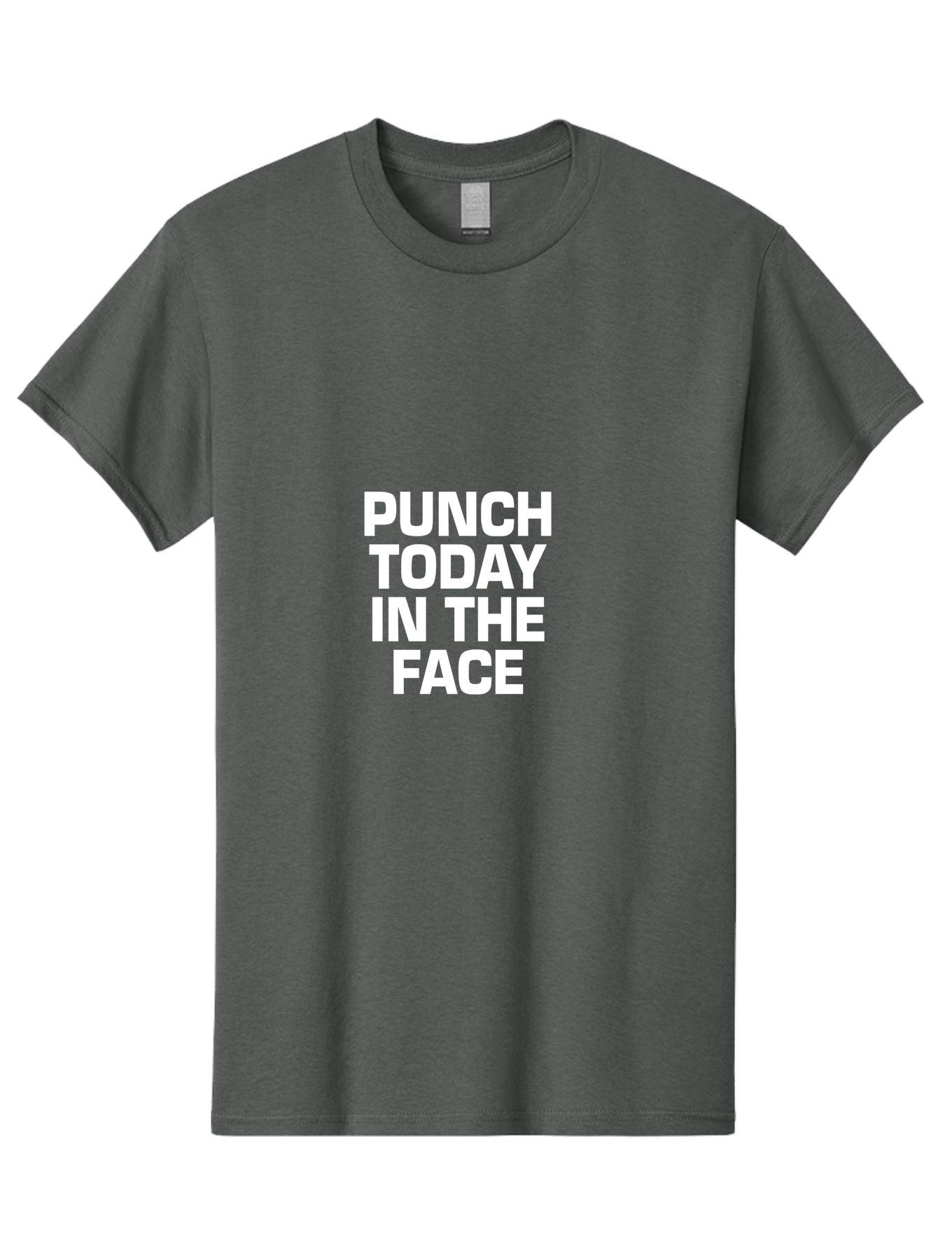 Punch Today In The Face Men'S Graphic Tee, 100% Cotton, Comfortable Casual Summer Wear, Machine Washable, Motivational Quote, Punch Today In The Face, Bold Typography, White Text, Inspirational Phrase, Modern Design, Strong Statement, Aae600 27