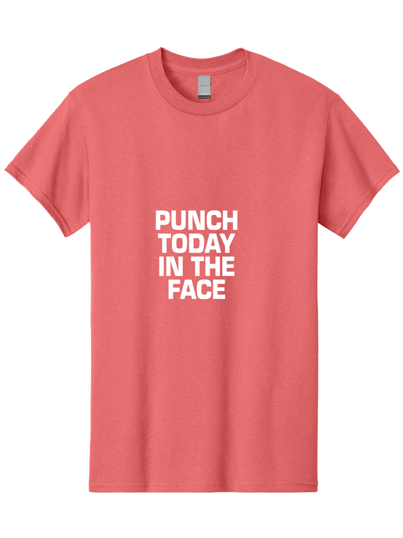 Punch Today In The Face Men'S Graphic Tee, 100% Cotton, Comfortable Casual Summer Wear, Machine Washable, Motivational Quote, Punch Today In The Face, Bold Typography, White Text, Inspirational Phrase, Modern Design, Strong Statement, Aae600 5