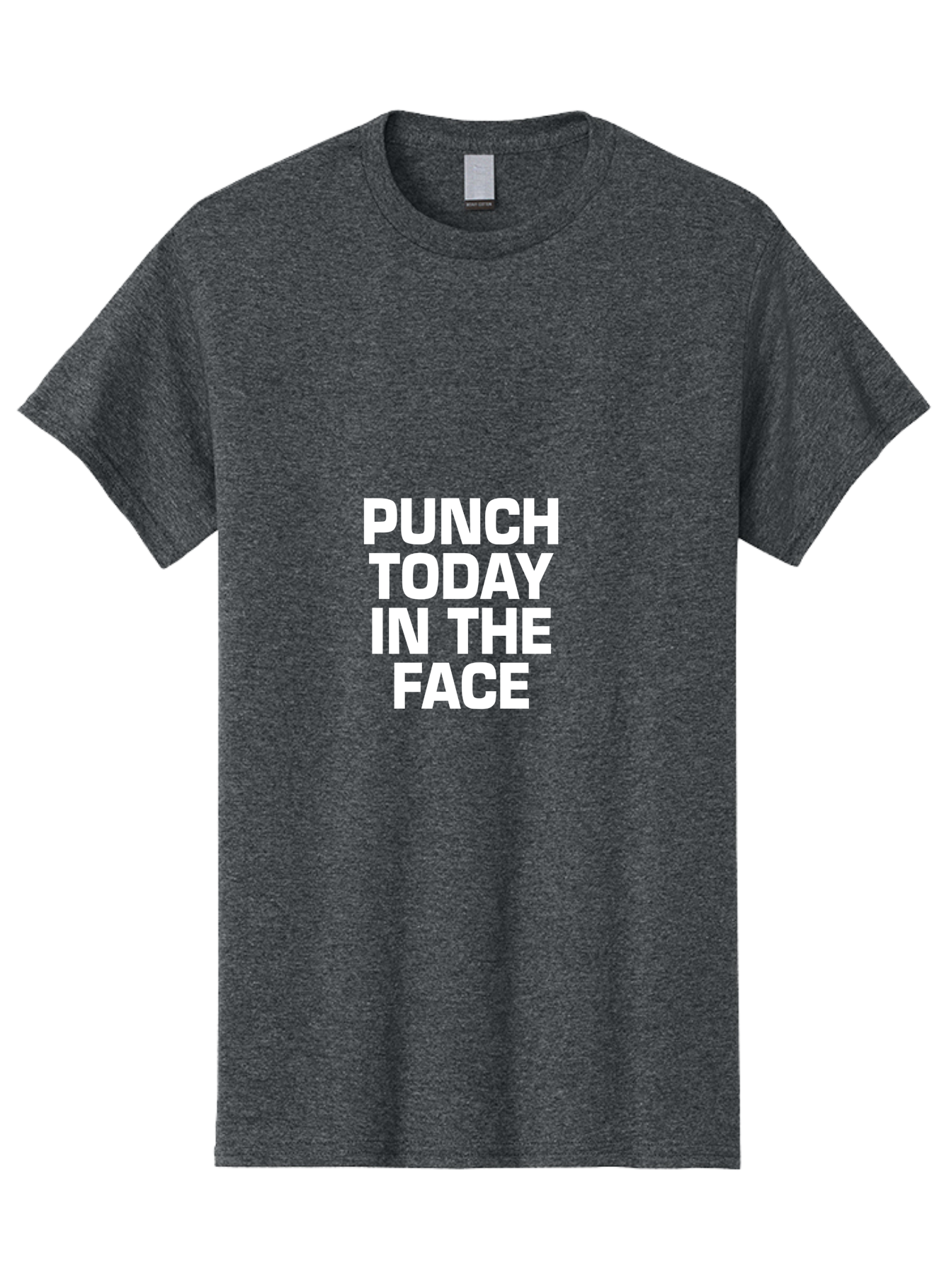 Punch Today In The Face Men'S Graphic Tee, 100% Cotton, Comfortable Casual Summer Wear, Machine Washable, Motivational Quote, Punch Today In The Face, Bold Typography, White Text, Inspirational Phrase, Modern Design, Strong Statement, Aae600 7