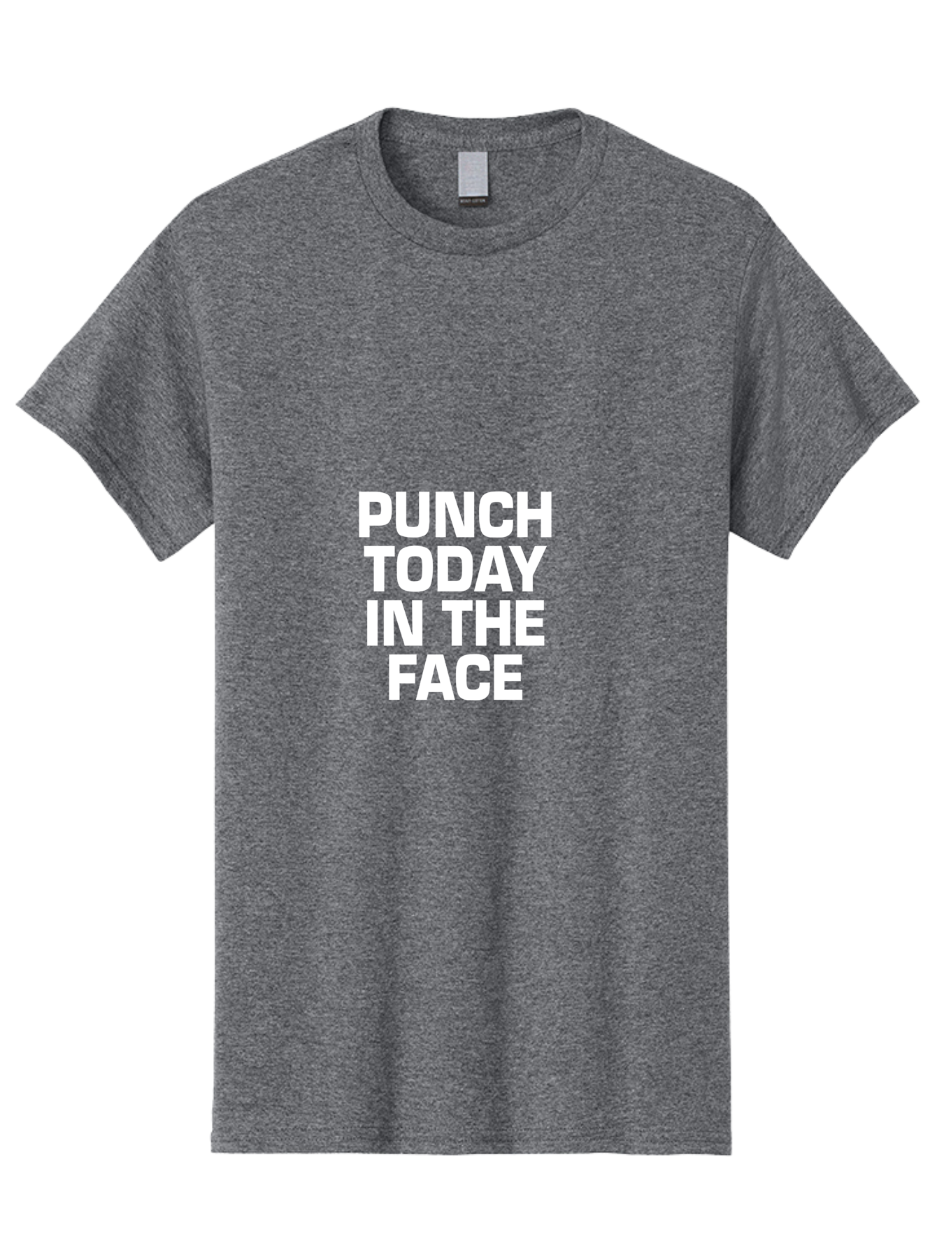 Punch Today In The Face Men'S Graphic Tee, 100% Cotton, Comfortable Casual Summer Wear, Machine Washable, Motivational Quote, Punch Today In The Face, Bold Typography, White Text, Inspirational Phrase, Modern Design, Strong Statement, Aae600 25