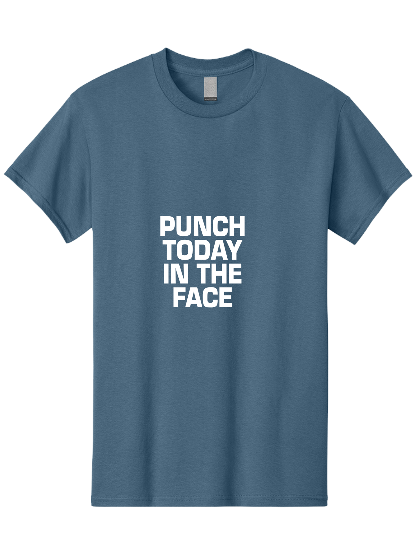 Punch Today In The Face Men'S Graphic Tee, 100% Cotton, Comfortable Casual Summer Wear, Machine Washable, Motivational Quote, Punch Today In The Face, Bold Typography, White Text, Inspirational Phrase, Modern Design, Strong Statement, Aae600