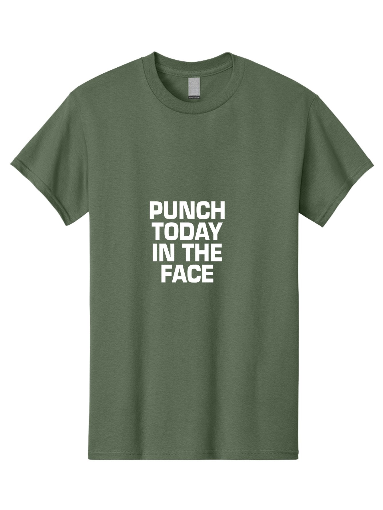 Punch Today In The Face Men'S Graphic Tee, 100% Cotton, Comfortable Casual Summer Wear, Machine Washable, Motivational Quote, Punch Today In The Face, Bold Typography, White Text, Inspirational Phrase, Modern Design, Strong Statement, Aae600 10