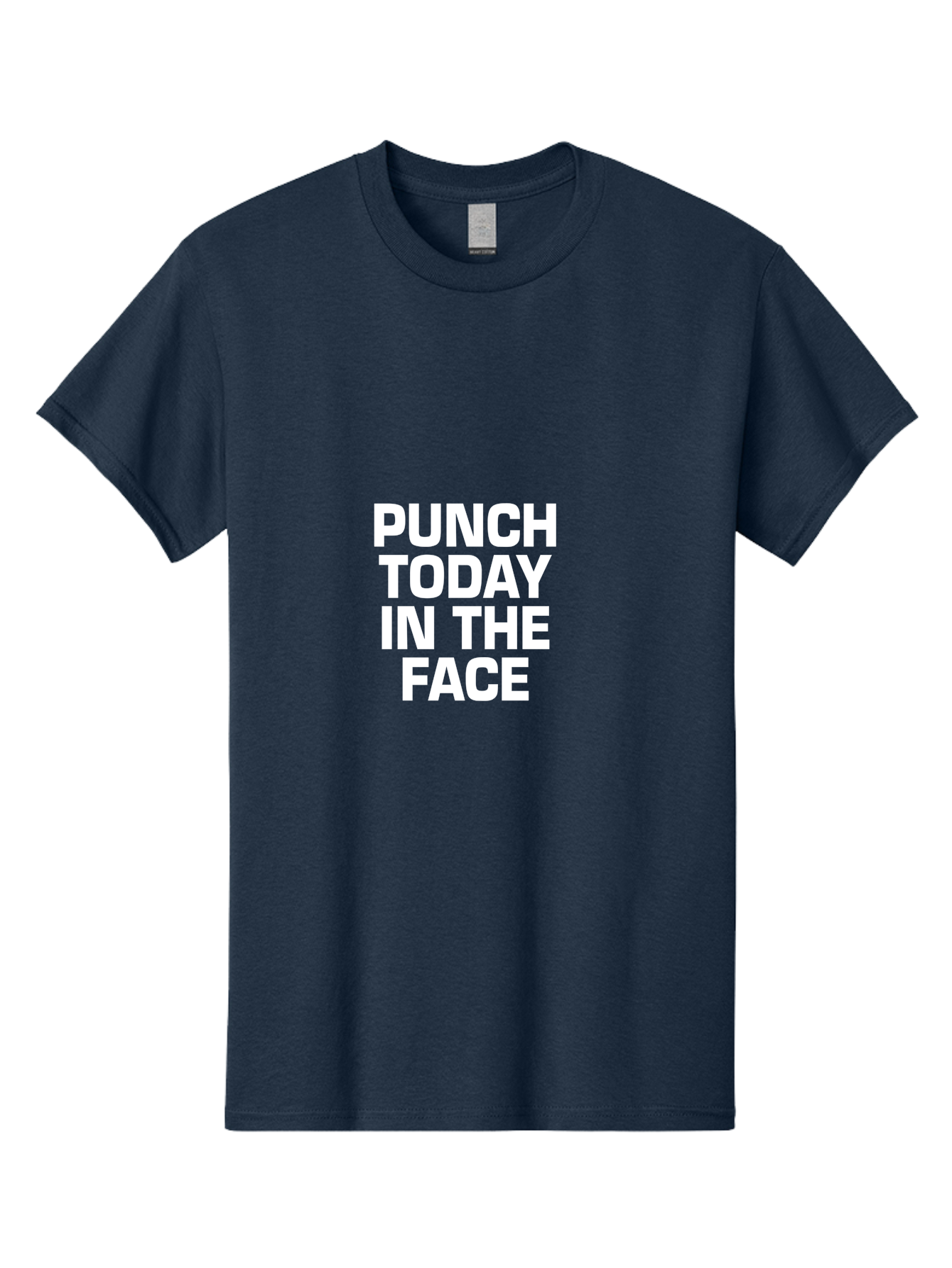 Punch Today In The Face Men'S Graphic Tee, 100% Cotton, Comfortable Casual Summer Wear, Machine Washable, Motivational Quote, Punch Today In The Face, Bold Typography, White Text, Inspirational Phrase, Modern Design, Strong Statement, Aae600 17