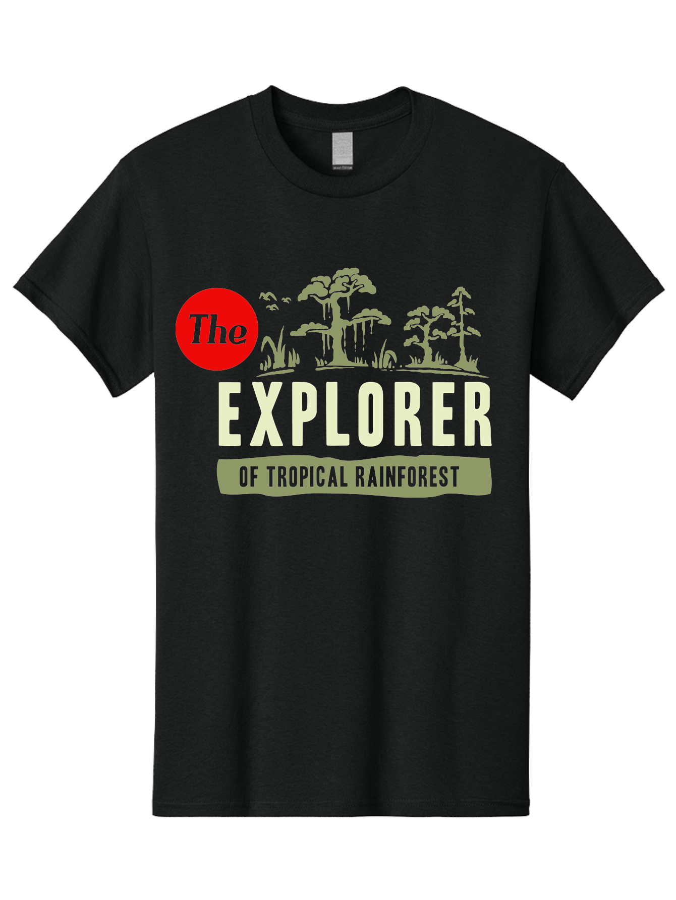 Rainforest Explorer Men'S Graphic Tee, 100% Cotton, Comfortable Casual Summer Wear, Machine Washable, Explorer, Tropical Rainforest, Expedition, Adventure Travel, Wilderness Exploration, Jungle Trek, Exotic Destinations, Eco-Tourism, Aae604 25
