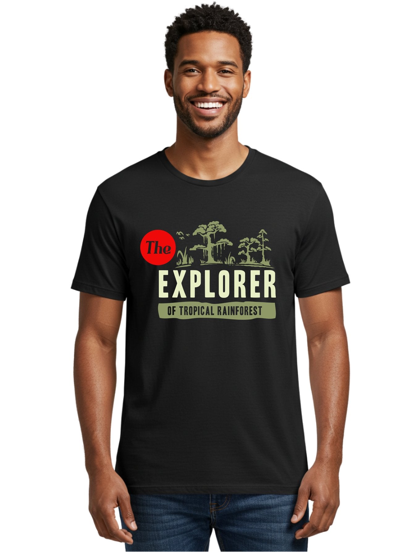 Rainforest Explorer Men'S Graphic Tee, 100% Cotton, Comfortable Casual Summer Wear, Machine Washable, Explorer, Tropical Rainforest, Expedition, Adventure Travel, Wilderness Exploration, Jungle Trek, Exotic Destinations, Eco-Tourism, Aae604 30