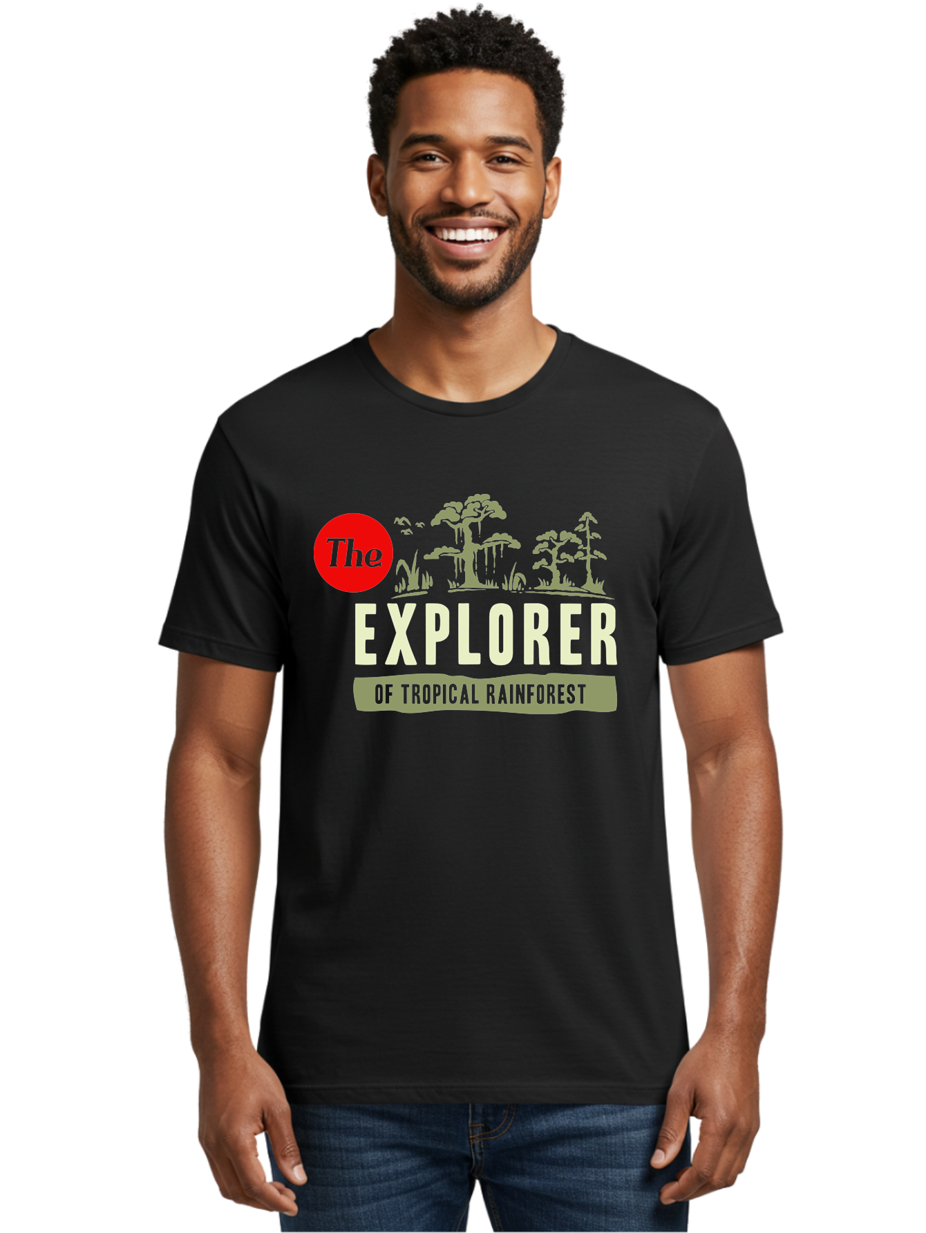 Rainforest Explorer Men'S Graphic Tee, 100% Cotton, Comfortable Casual Summer Wear, Machine Washable, Explorer, Tropical Rainforest, Expedition, Adventure Travel, Wilderness Exploration, Jungle Trek, Exotic Destinations, Eco-Tourism, Aae604 26