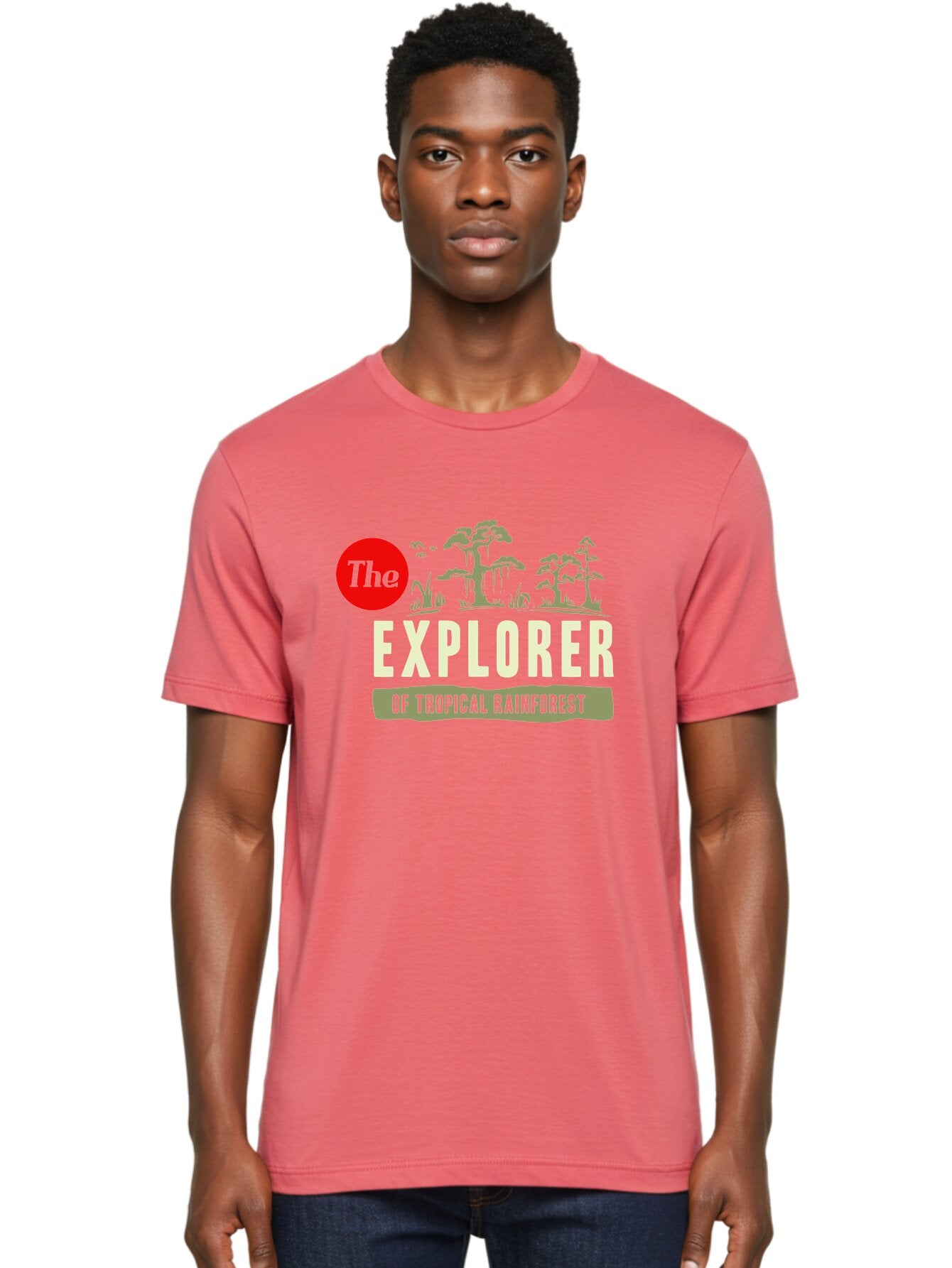 Rainforest Explorer Men'S Graphic Tee, 100% Cotton, Comfortable Casual Summer Wear, Machine Washable, Explorer, Tropical Rainforest, Expedition, Adventure Travel, Wilderness Exploration, Jungle Trek, Exotic Destinations, Eco-Tourism, Aae604 16