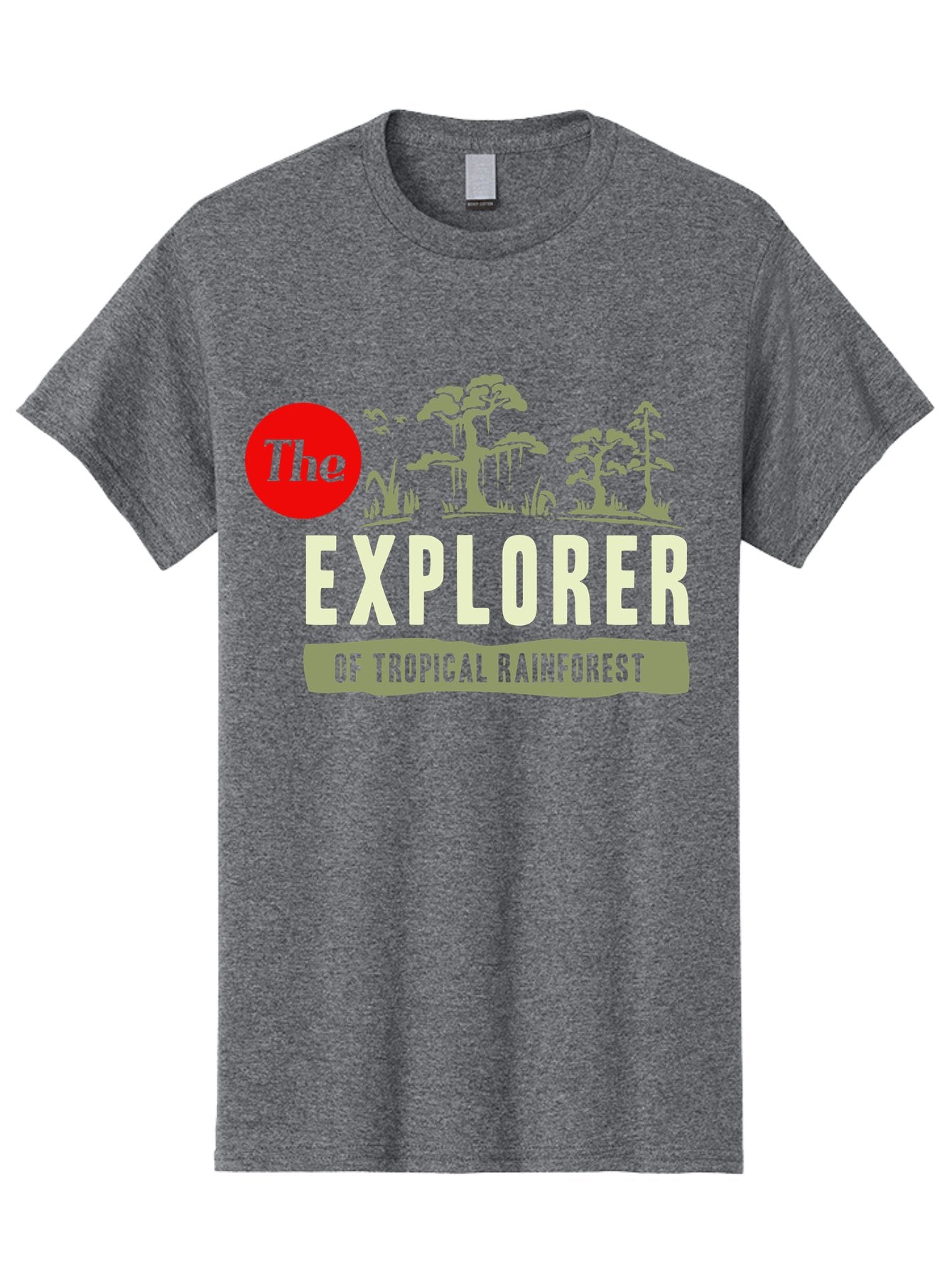 Rainforest Explorer Men'S Graphic Tee, 100% Cotton, Comfortable Casual Summer Wear, Machine Washable, Explorer, Tropical Rainforest, Expedition, Adventure Travel, Wilderness Exploration, Jungle Trek, Exotic Destinations, Eco-Tourism, Aae604 3