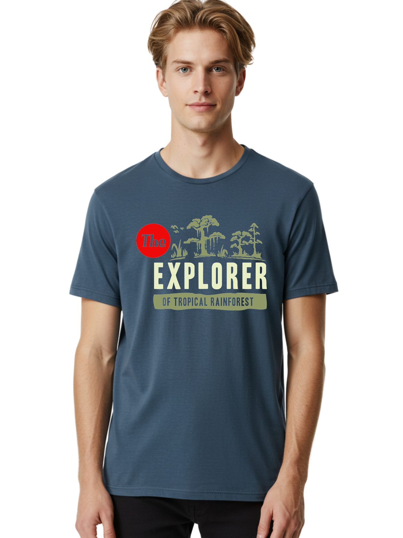 Rainforest Explorer Men'S Graphic Tee, 100% Cotton, Comfortable Casual Summer Wear, Machine Washable, Explorer, Tropical Rainforest, Expedition, Adventure Travel, Wilderness Exploration, Jungle Trek, Exotic Destinations, Eco-Tourism, Aae604 30