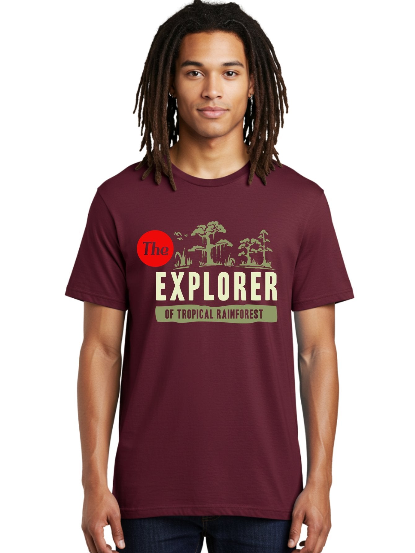 Rainforest Explorer Men'S Graphic Tee, 100% Cotton, Comfortable Casual Summer Wear, Machine Washable, Explorer, Tropical Rainforest, Expedition, Adventure Travel, Wilderness Exploration, Jungle Trek, Exotic Destinations, Eco-Tourism, Aae604 24