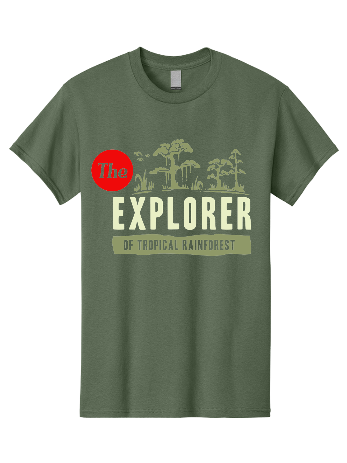 Rainforest Explorer Men'S Graphic Tee, 100% Cotton, Comfortable Casual Summer Wear, Machine Washable, Explorer, Tropical Rainforest, Expedition, Adventure Travel, Wilderness Exploration, Jungle Trek, Exotic Destinations, Eco-Tourism, Aae604 23