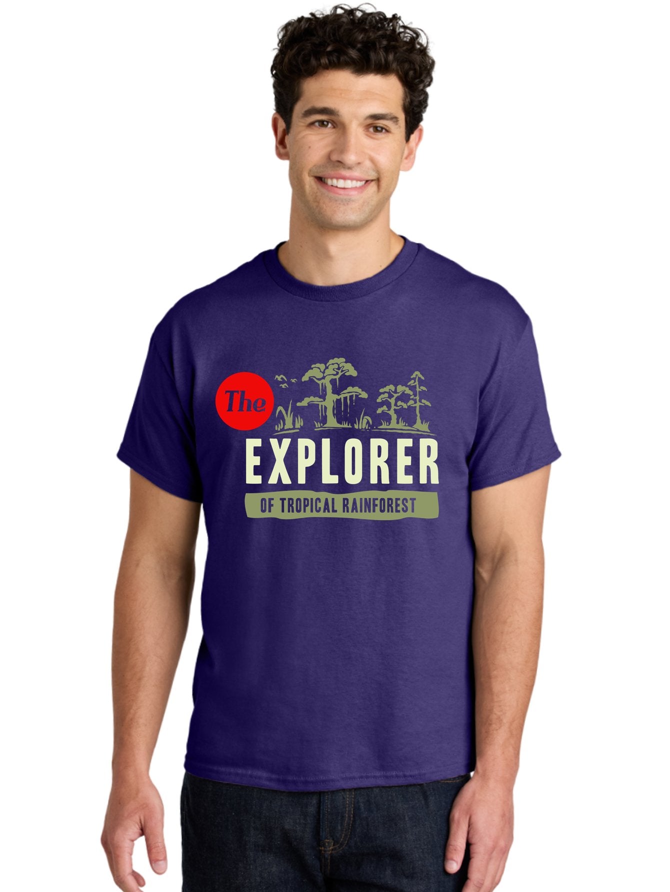 Rainforest Explorer Men'S Graphic Tee, 100% Cotton, Comfortable Casual Summer Wear, Machine Washable, Explorer, Tropical Rainforest, Expedition, Adventure Travel, Wilderness Exploration, Jungle Trek, Exotic Destinations, Eco-Tourism, Aae604 17