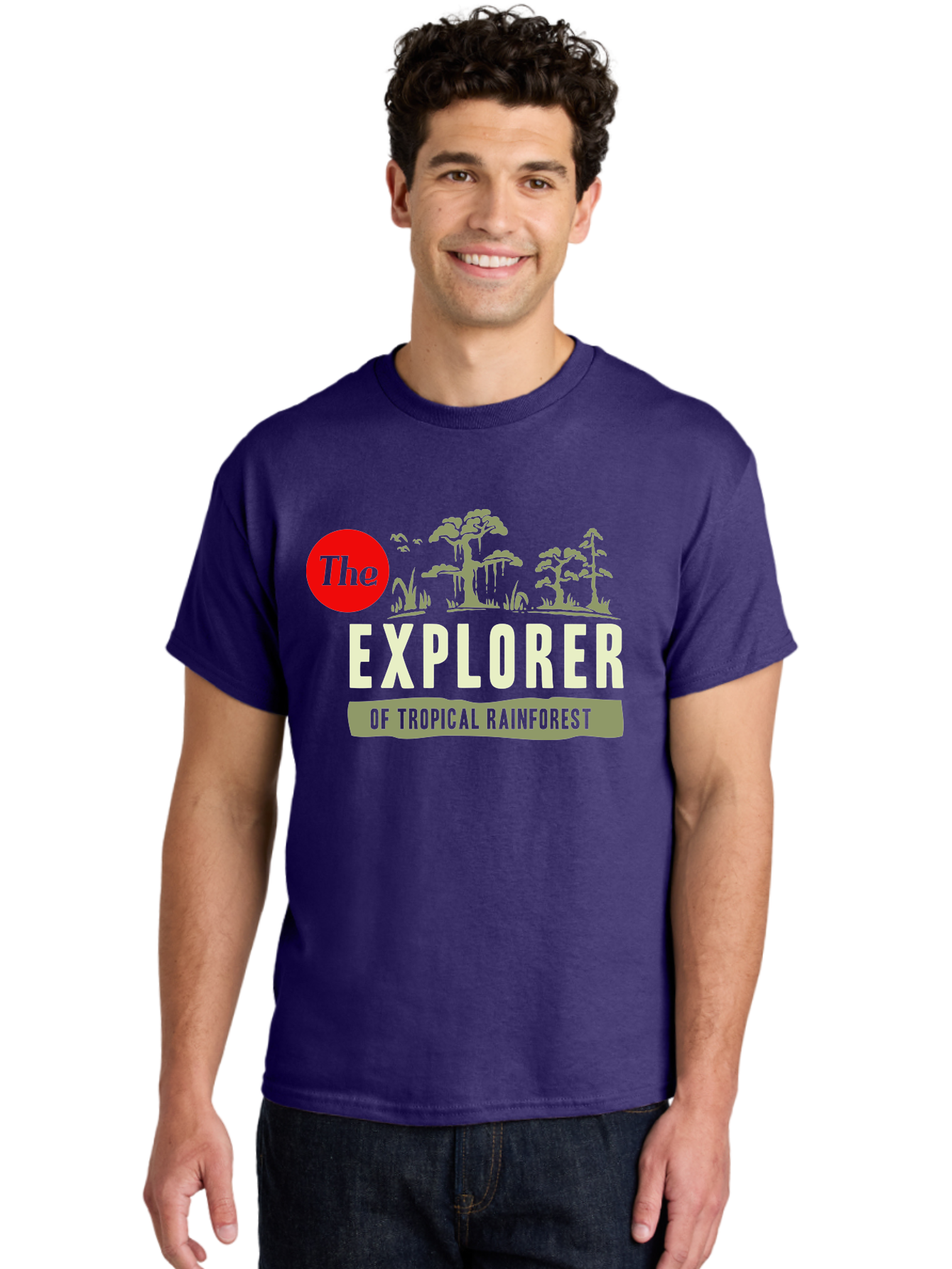 Rainforest Explorer Men'S Graphic Tee, 100% Cotton, Comfortable Casual Summer Wear, Machine Washable, Explorer, Tropical Rainforest, Expedition, Adventure Travel, Wilderness Exploration, Jungle Trek, Exotic Destinations, Eco-Tourism, Aae604 14