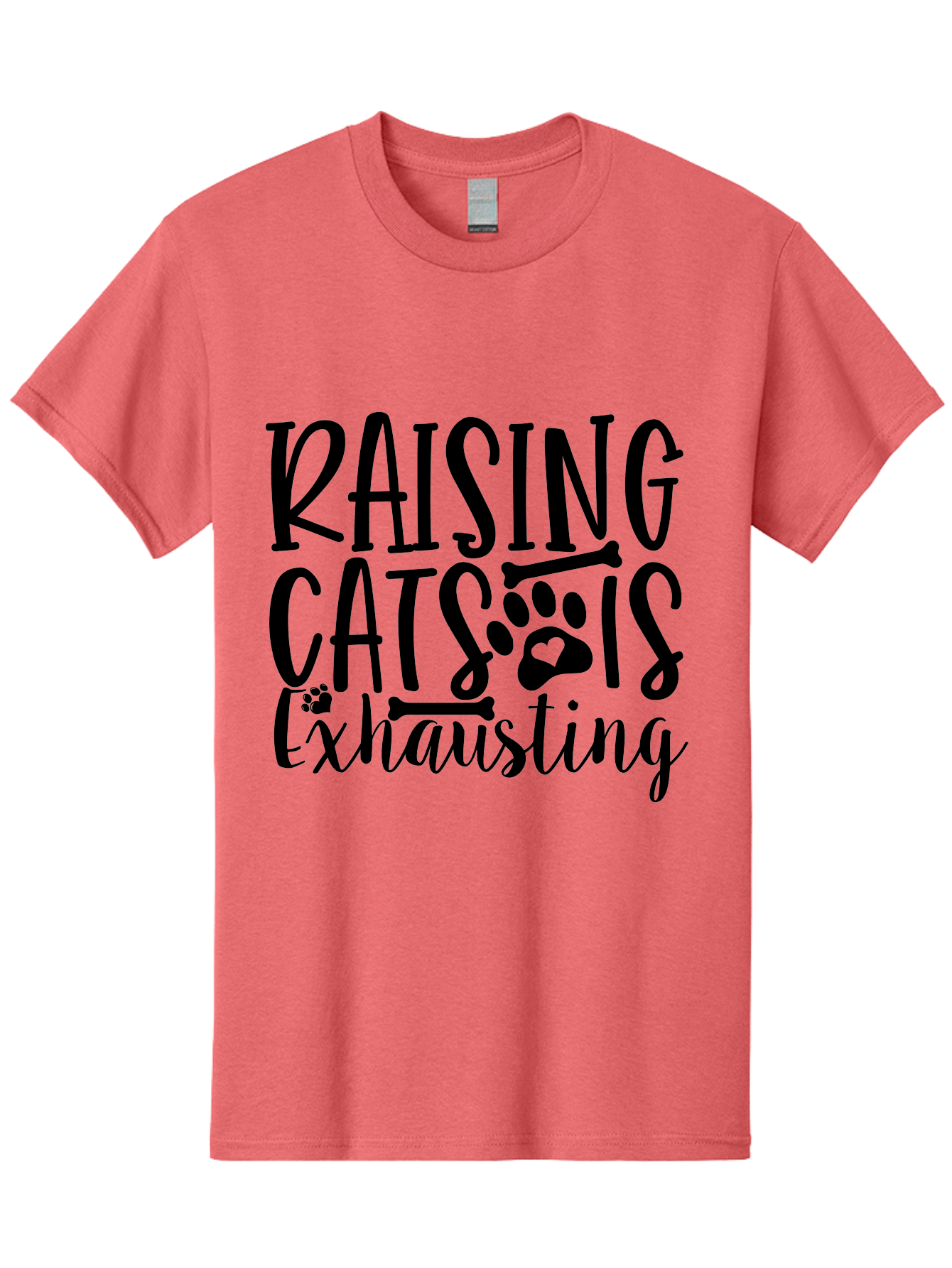 Raising Cats Is Exhausting Men'S Graphic Tee, 100% Cotton, Comfortable Casual Summer Wear, Machine Washable, Funny Cat Quote, Cat Lovers Gift, Cat Mom, Cat Dad, Cat Parenting Humor, Feline Fun, Cat Puns, Cat Memes Aae605 15