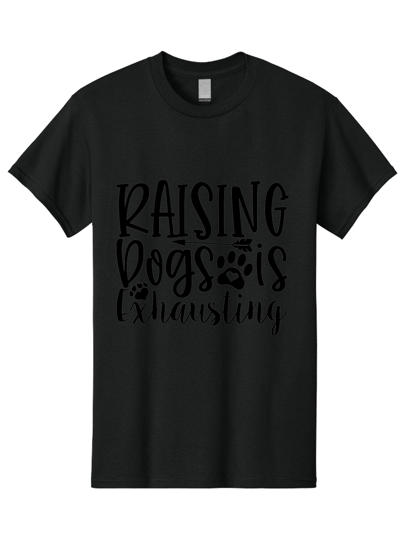 Raising Dogs Is Exhausting Men'S Graphic Tee, 100% Cotton, Comfortable Casual Summer Wear, Machine Washable, Raising Dogs, Dog Owners, Dog Lovers, Pet Care, Dog Parenting, Dog Training, Funny Quotes, Dog Humor, Pet Parenting Aae606 19