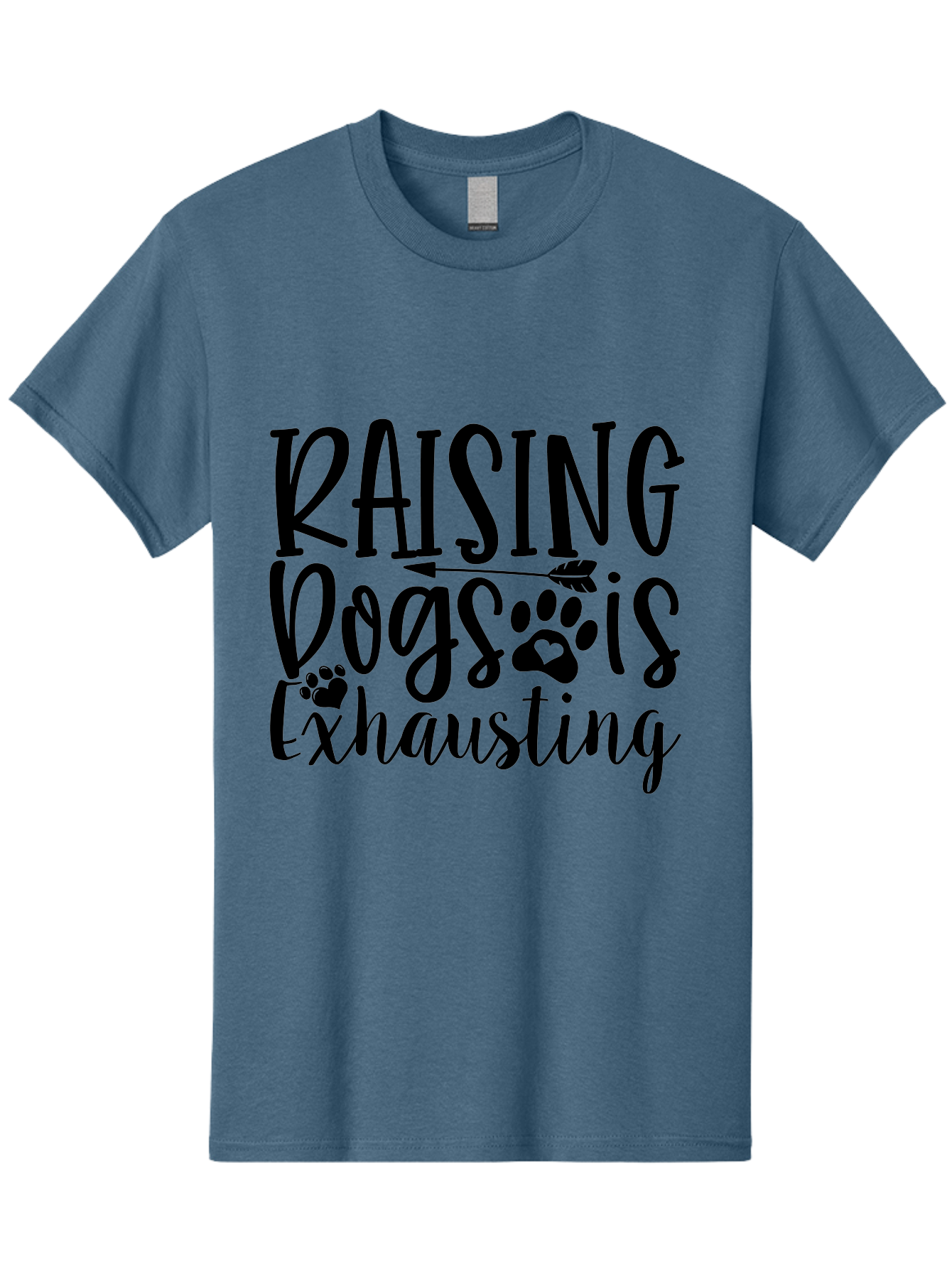 Raising Dogs Is Exhausting Men'S Graphic Tee, 100% Cotton, Comfortable Casual Summer Wear, Machine Washable, Raising Dogs, Dog Owners, Dog Lovers, Pet Care, Dog Parenting, Dog Training, Funny Quotes, Dog Humor, Pet Parenting Aae606 9