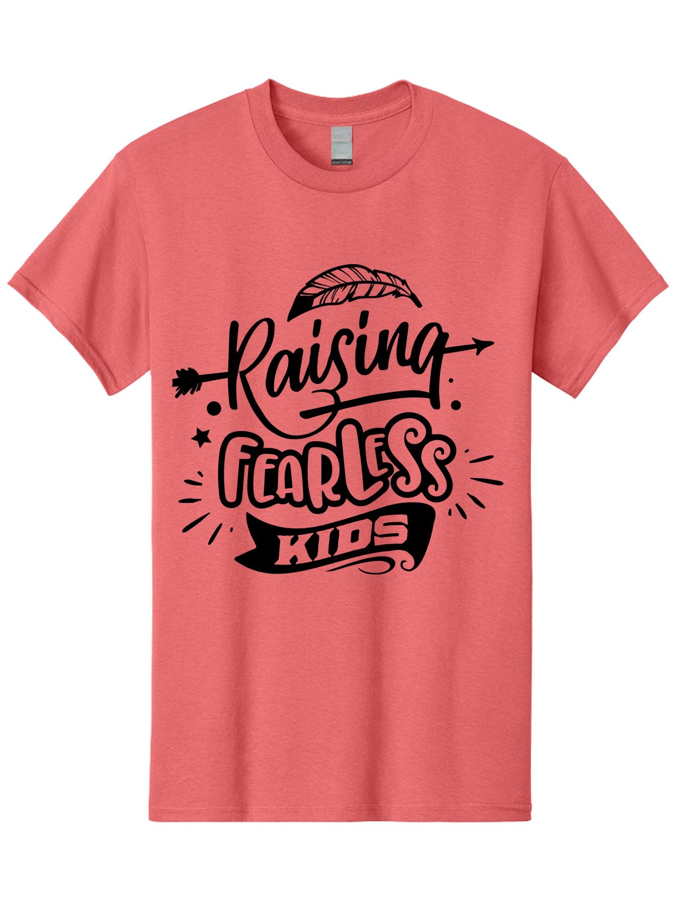 Raising Fearless Kids Men'S Graphic Tee, 100% Cotton, Comfortable Casual Summer Wear, Machine Washable, Raising Fearless Kids, Motivational Quotes, Inspirational Phrases, Parenting Tips, Confidence Boosters, Positive Affirmations, Aae608 13