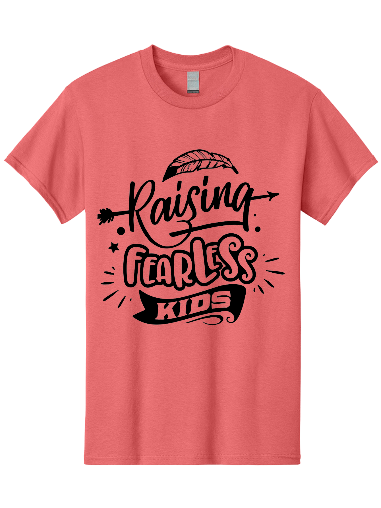 Raising Fearless Kids Men'S Graphic Tee, 100% Cotton, Comfortable Casual Summer Wear, Machine Washable, Raising Fearless Kids, Motivational Quotes, Inspirational Phrases, Parenting Tips, Confidence Boosters, Positive Affirmations, Aae608 27