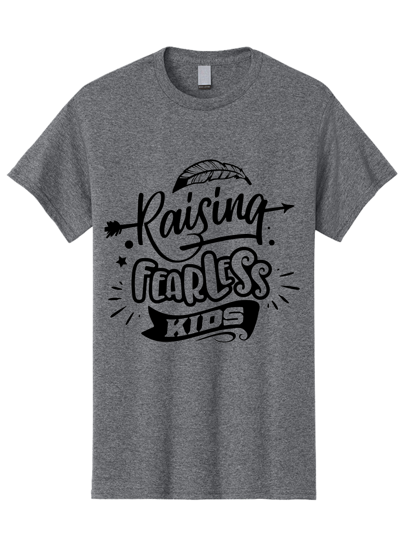 Raising Fearless Kids Men'S Graphic Tee, 100% Cotton, Comfortable Casual Summer Wear, Machine Washable, Raising Fearless Kids, Motivational Quotes, Inspirational Phrases, Parenting Tips, Confidence Boosters, Positive Affirmations, Aae608 9