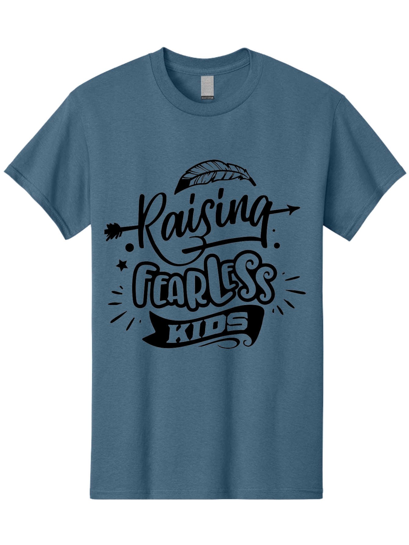 Raising Fearless Kids Men'S Graphic Tee, 100% Cotton, Comfortable Casual Summer Wear, Machine Washable, Raising Fearless Kids, Motivational Quotes, Inspirational Phrases, Parenting Tips, Confidence Boosters, Positive Affirmations, Aae608 23