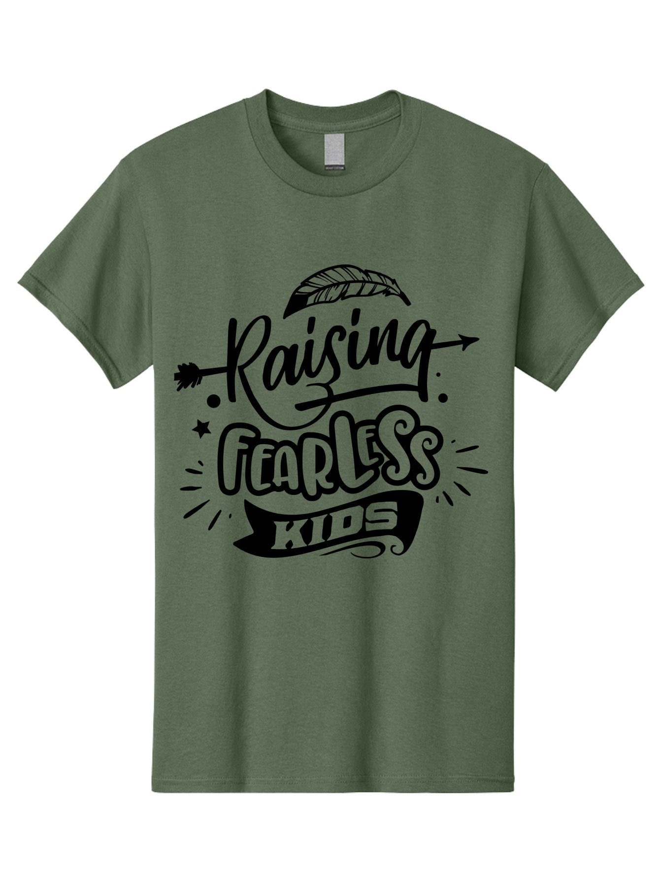 Raising Fearless Kids Men'S Graphic Tee, 100% Cotton, Comfortable Casual Summer Wear, Machine Washable, Raising Fearless Kids, Motivational Quotes, Inspirational Phrases, Parenting Tips, Confidence Boosters, Positive Affirmations, Aae608 9