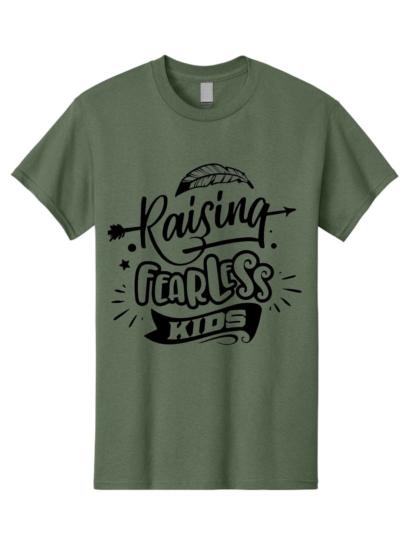 Raising Fearless Kids Men'S Graphic Tee, 100% Cotton, Comfortable Casual Summer Wear, Machine Washable, Raising Fearless Kids, Motivational Quotes, Inspirational Phrases, Parenting Tips, Confidence Boosters, Positive Affirmations, Aae608 29