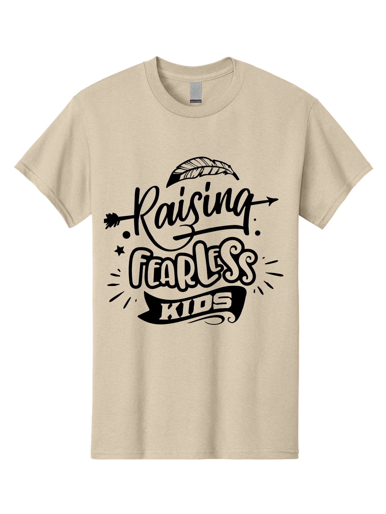 Raising Fearless Kids Men'S Graphic Tee, 100% Cotton, Comfortable Casual Summer Wear, Machine Washable, Raising Fearless Kids, Motivational Quotes, Inspirational Phrases, Parenting Tips, Confidence Boosters, Positive Affirmations, Aae608 21