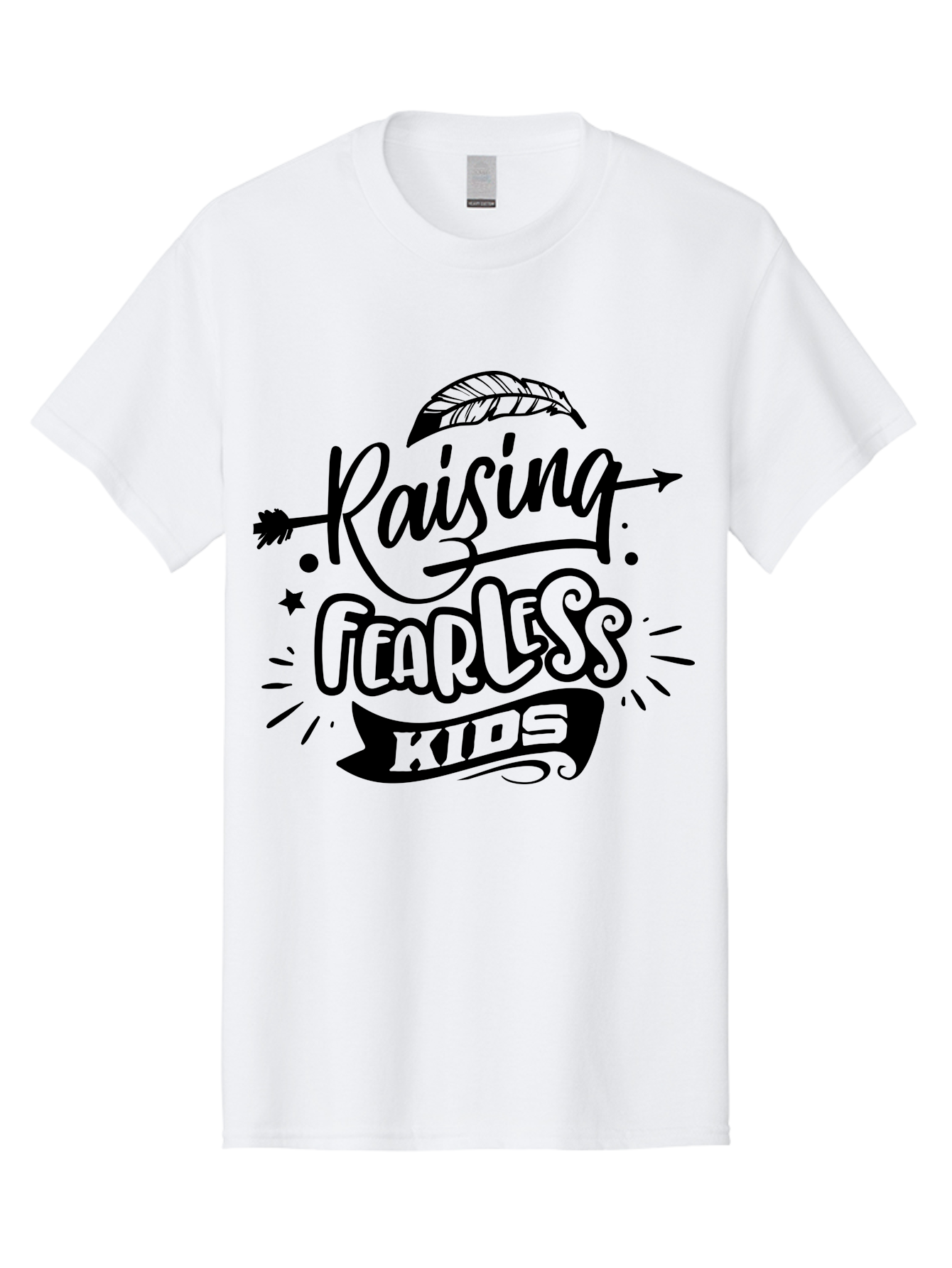 Raising Fearless Kids Men'S Graphic Tee, 100% Cotton, Comfortable Casual Summer Wear, Machine Washable, Raising Fearless Kids, Motivational Quotes, Inspirational Phrases, Parenting Tips, Confidence Boosters, Positive Affirmations, Aae608 17