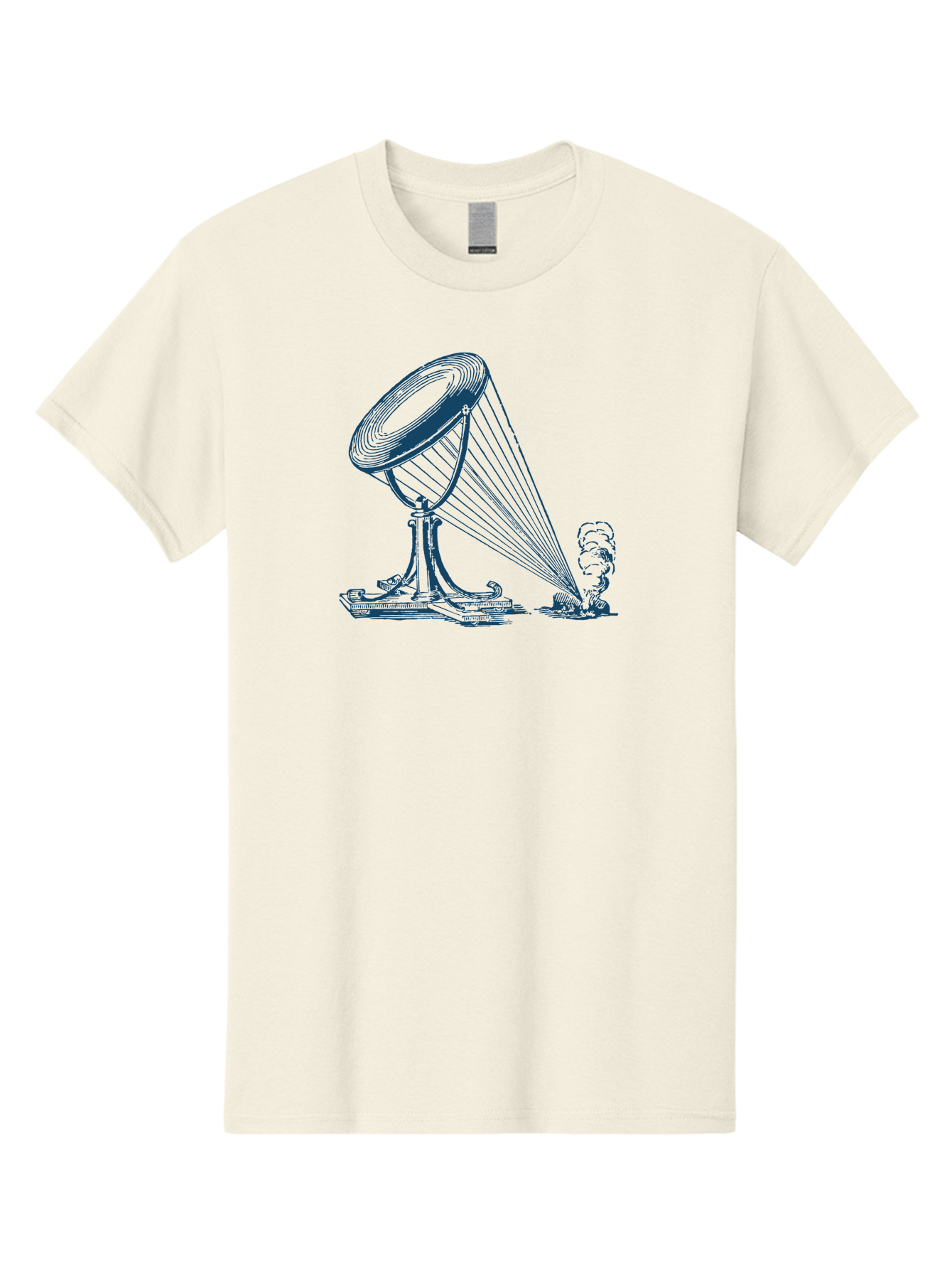 Retro Magnifying Glass Men'S Graphic Tee, 100% Cotton, Comfortable Casual Summer Wear, Machine Washable, Vintage Gramophone, Retro Sound, Classic Music, Antique Technology, Old-Fashioned, Nostalgic Vibes, Music Player, Sound Waves, Aae612 21