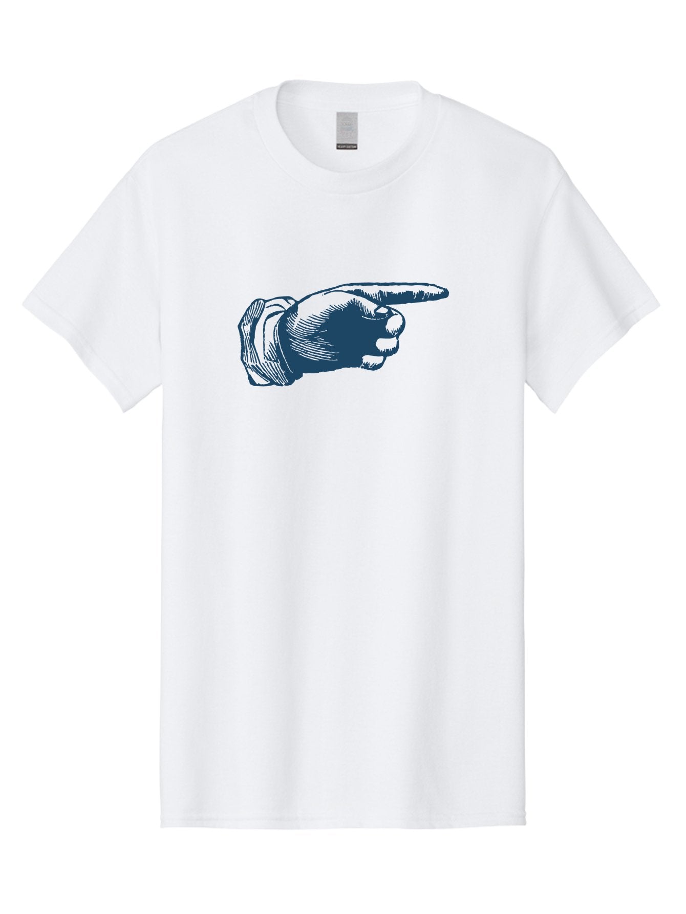 Retro Pointing Hand Men'S Graphic Tee, 100% Cotton, Comfortable Casual Summer Wear, Machine Washable, Hand Pointing, Index Finger, Direction Indicator, Gesture, Hand Gesture, Pointing Gesture, Finger Pointing Aae613 4