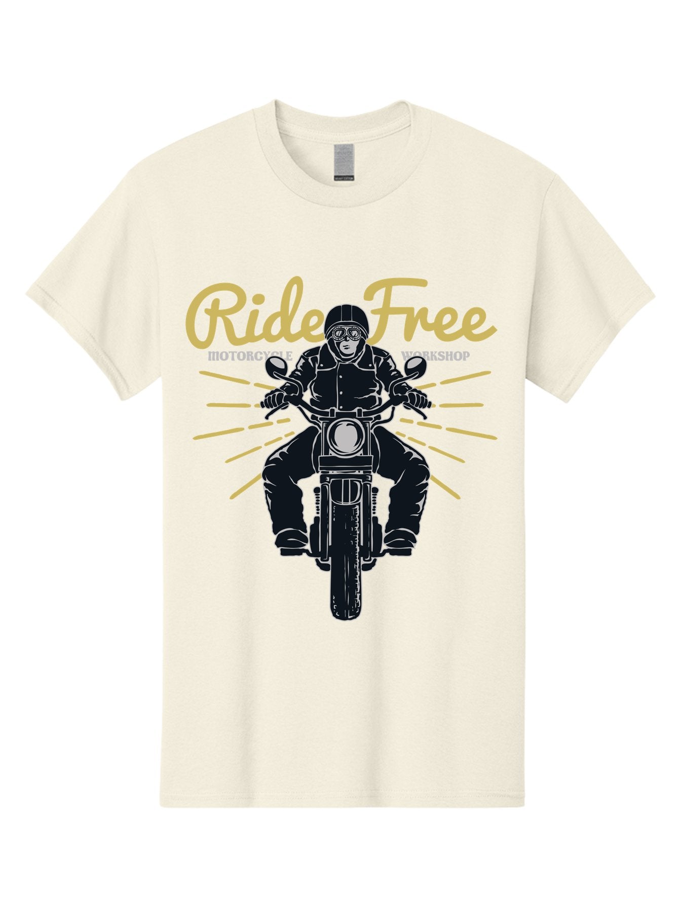 Ride Free Men'S Graphic Tee, 100% Cotton, Comfortable Casual Summer Wear, Machine Washable, Motorcycle Rider, Ride Free, Biker Culture, Motorbike Workshop, Freedom, Adventure, Motorcycling Lifestyle, Motorcycle Enthusiasts Aae616 12