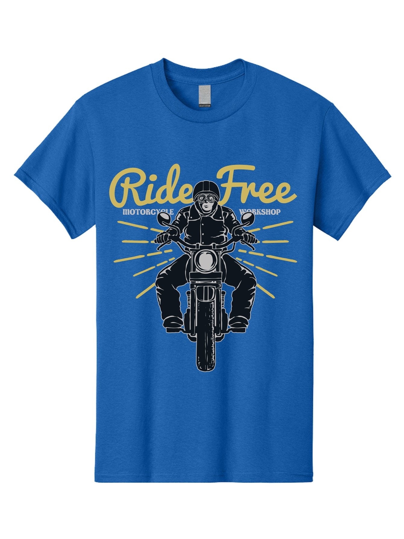 Ride Free Men'S Graphic Tee, 100% Cotton, Comfortable Casual Summer Wear, Machine Washable, Motorcycle Rider, Ride Free, Biker Culture, Motorbike Workshop, Freedom, Adventure, Motorcycling Lifestyle, Motorcycle Enthusiasts Aae616 15