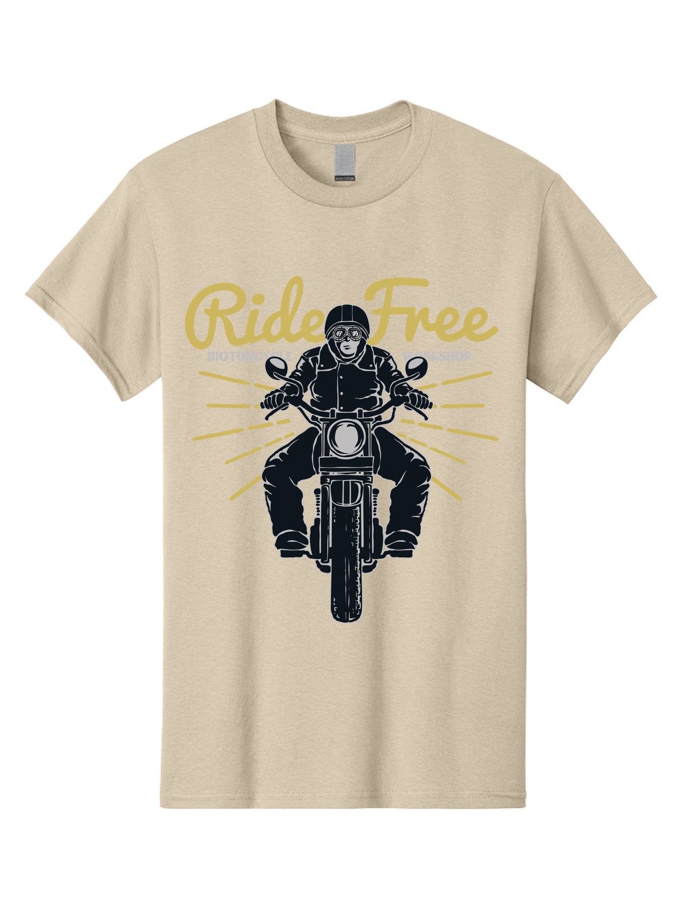 Ride Free Men'S Graphic Tee, 100% Cotton, Comfortable Casual Summer Wear, Machine Washable, Motorcycle Rider, Ride Free, Biker Culture, Motorbike Workshop, Freedom, Adventure, Motorcycling Lifestyle, Motorcycle Enthusiasts Aae616 7