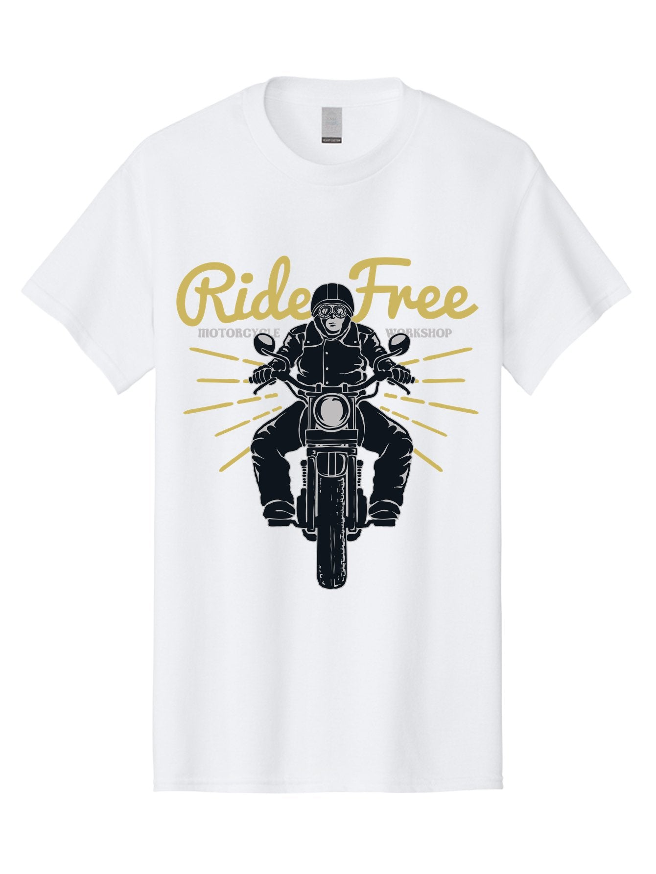 Ride Free Men'S Graphic Tee, 100% Cotton, Comfortable Casual Summer Wear, Machine Washable, Motorcycle Rider, Ride Free, Biker Culture, Motorbike Workshop, Freedom, Adventure, Motorcycling Lifestyle, Motorcycle Enthusiasts Aae616 13