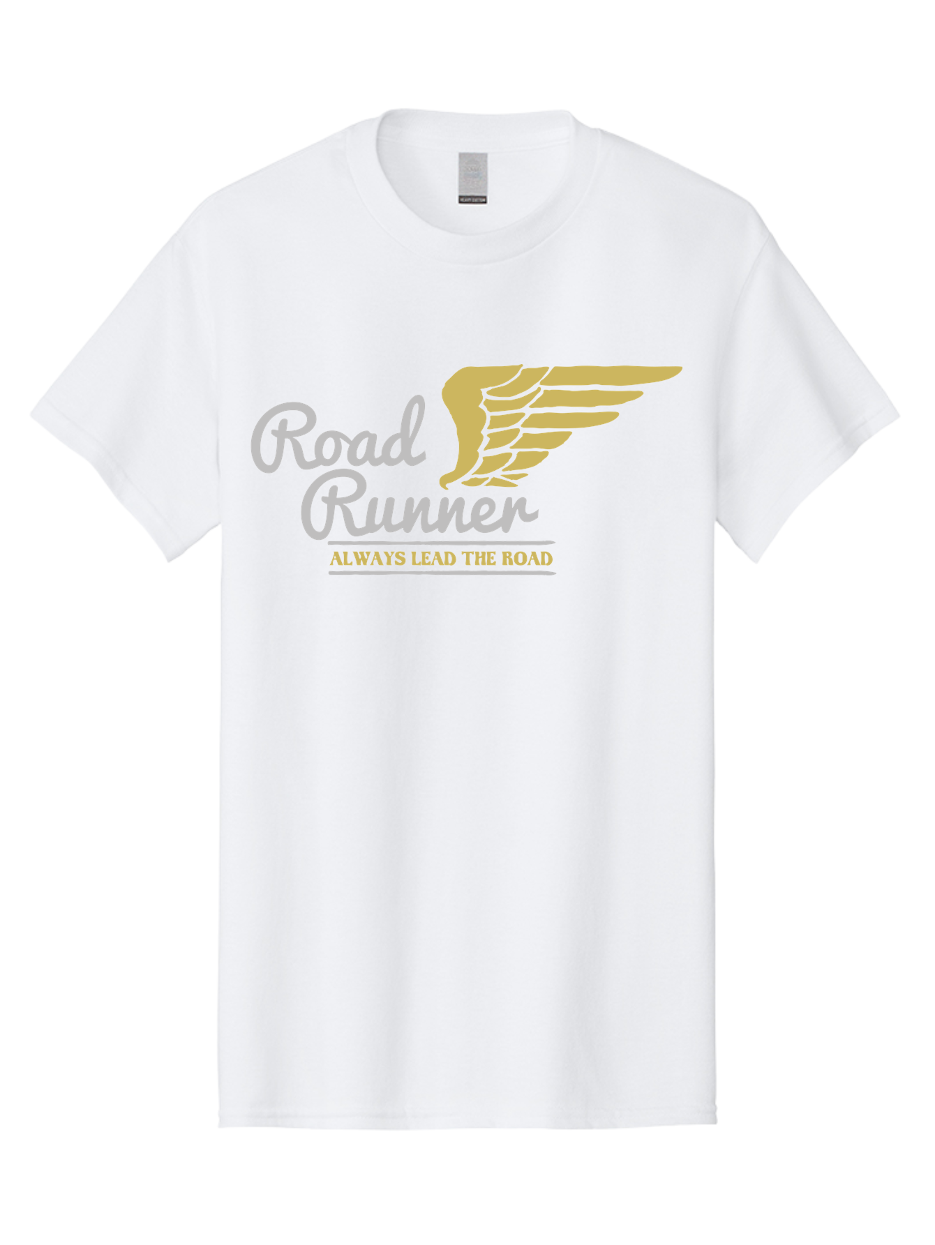 Road Runner Men'S Graphic Tee, 100% Cotton, Comfortable Casual Summer Wear, Machine Washable, Runner Logo, Wing Design, Road Runner, Always Lead The Road, Fitness Motivation, Running Inspiration, Speed, Wings, Road Runner Theme Aae617 9